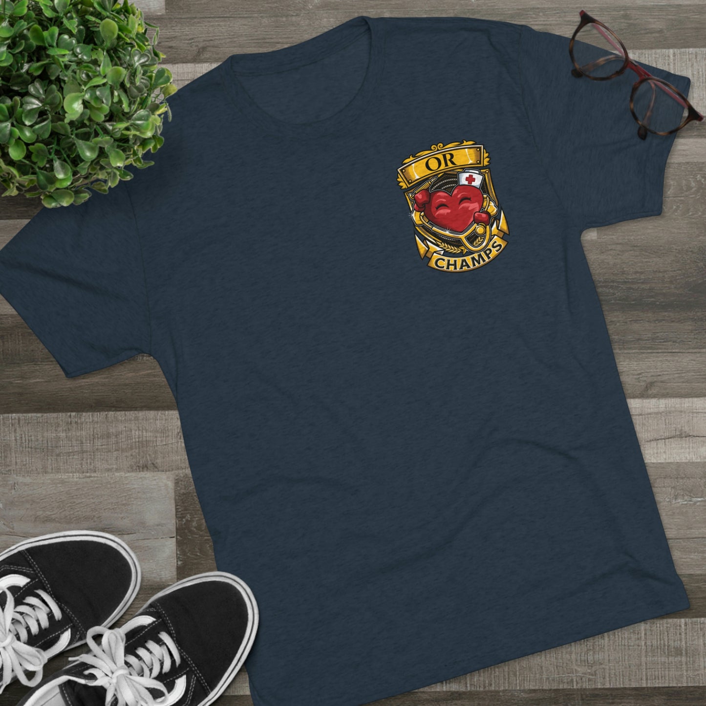 OR CHAMPS (Small Logo) - PREMIUM SOFT - Unisex Tri-Blend Crew Tee (Next Level 6010)