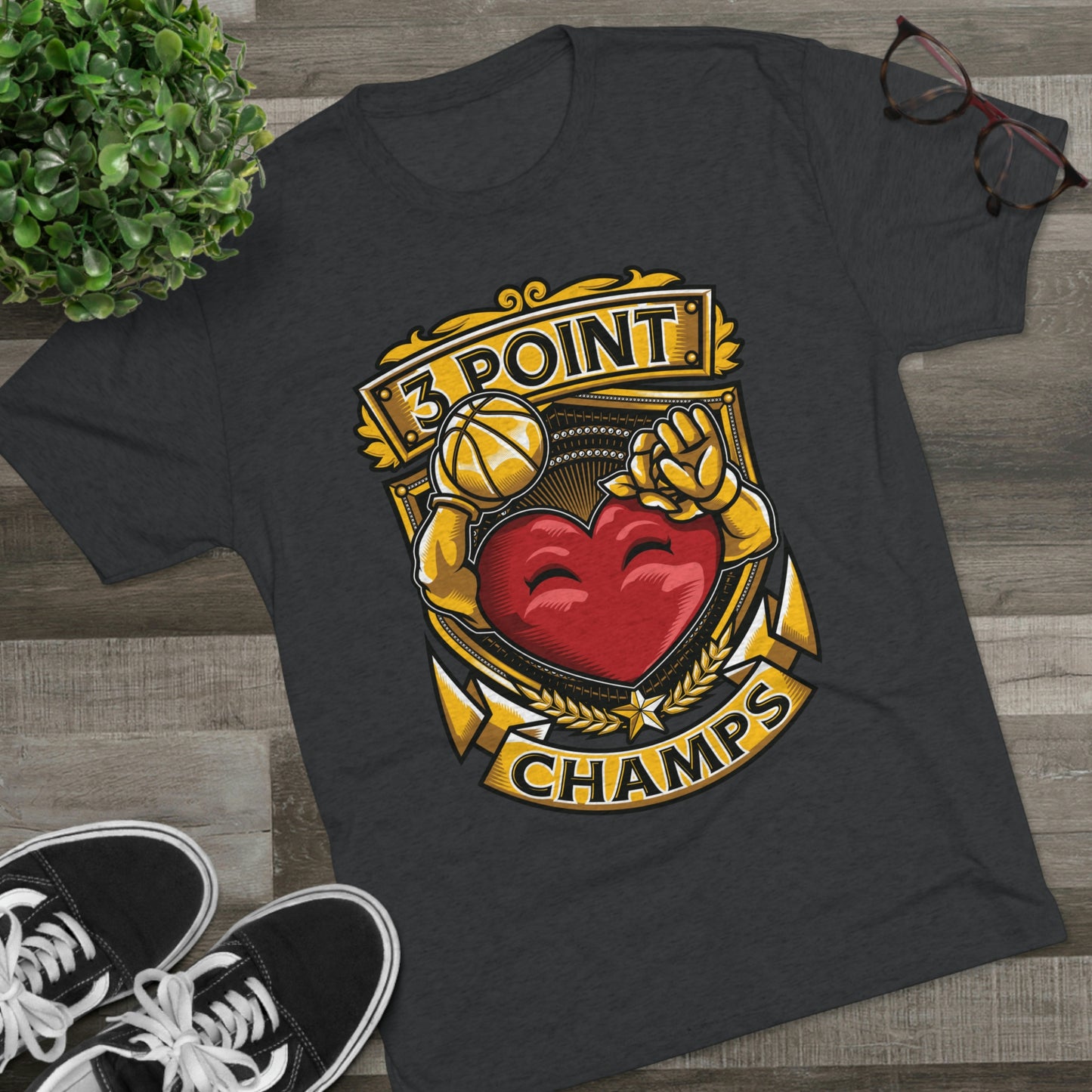 3 POINT CHAMPS - PREMIUM SOFT - Unisex Tri-Blend Crew Tee (Next Level 6010)
