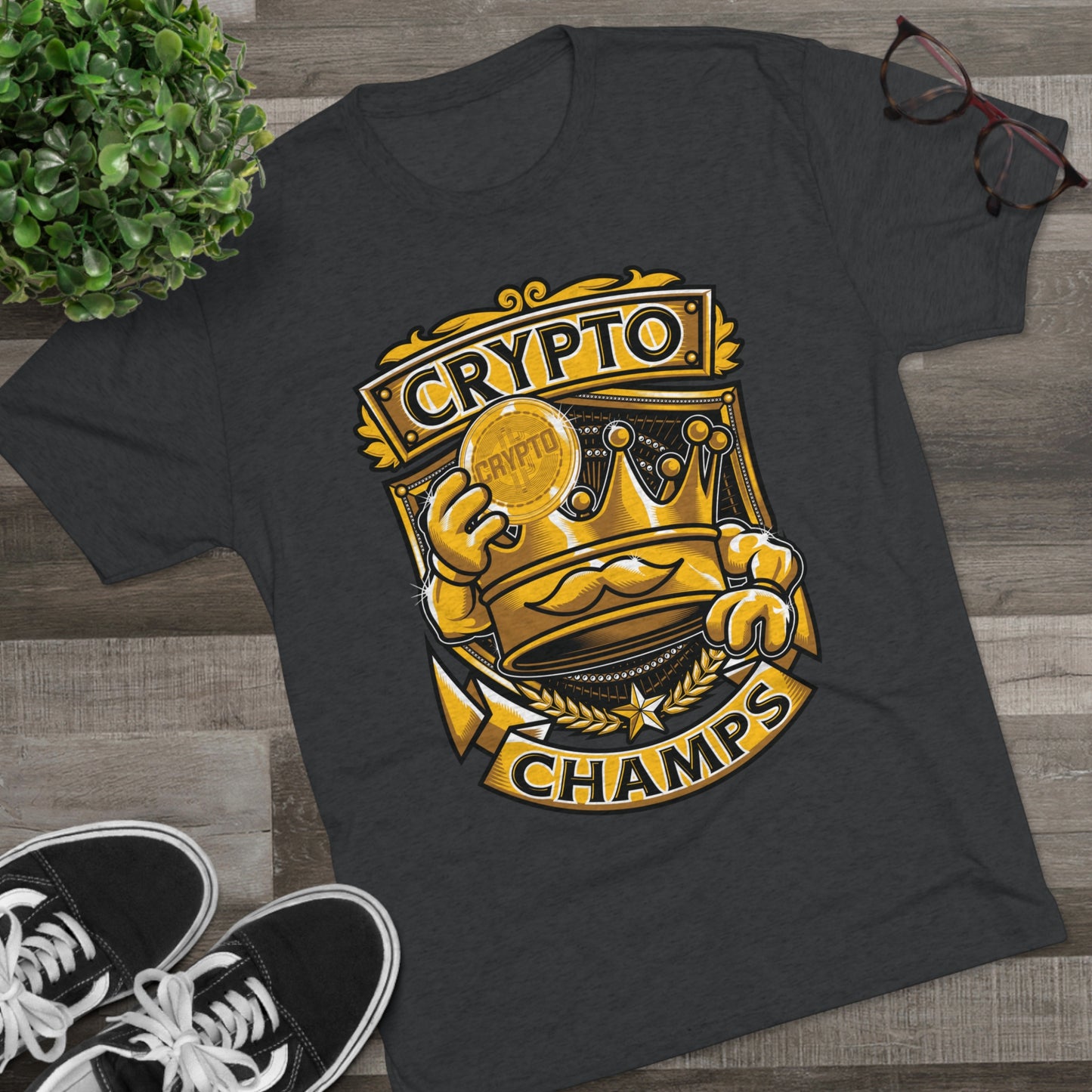 CRYPTO CHAMPS - PREMIUM SOFT - Unisex Tri-Blend Crew Tee (Next Level 6010)