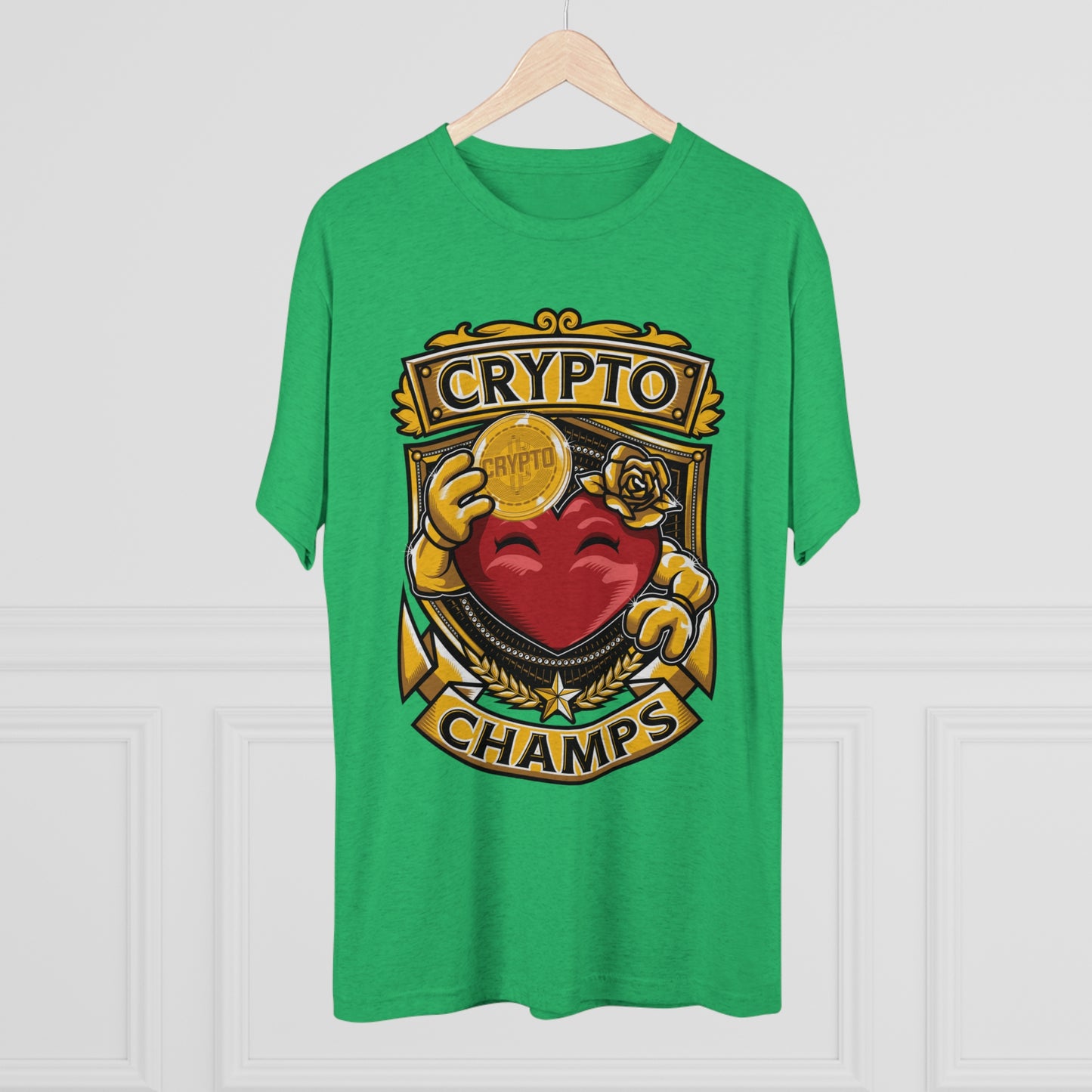 CRYPTO CHAMPS - PREMIUM SOFT - Unisex Tri-Blend Crew Tee (Next Level 6010)