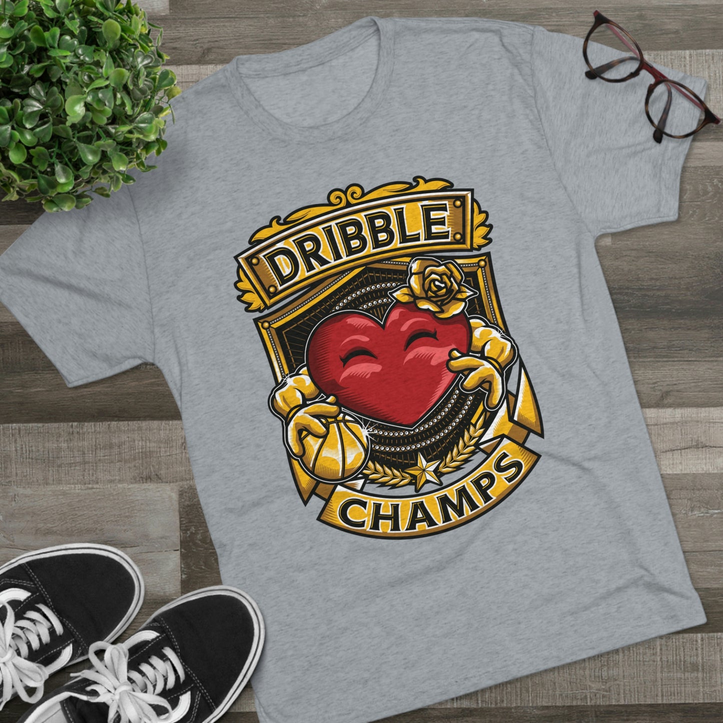 DRIBBLE CHAMPS - PREMIUM SOFT - Unisex Tri-Blend Crew Tee (Next Level 6010)