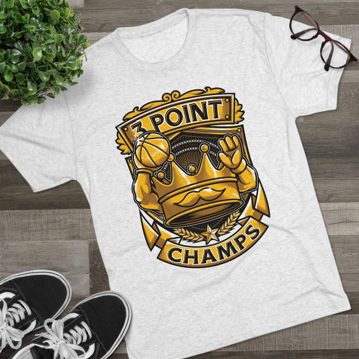 3 POINT CHAMPS - PREMIUM SOFT - Unisex Tri-Blend Crew Tee (Next Level 6010)