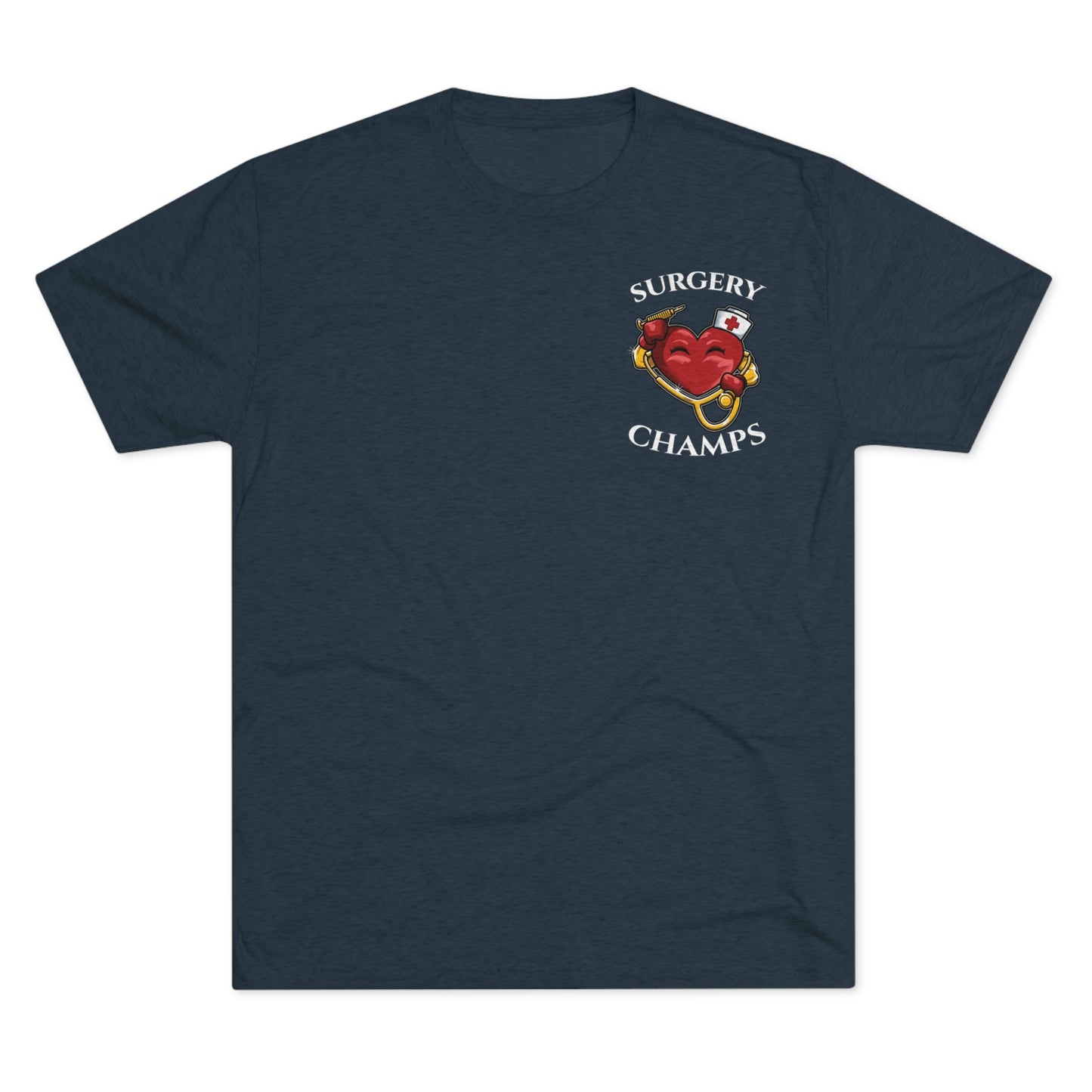 SURGERY CHAMPS (Small Logo) - PREMIUM SOFT - Unisex Tri-Blend Crew Tee (Next Level 6010)