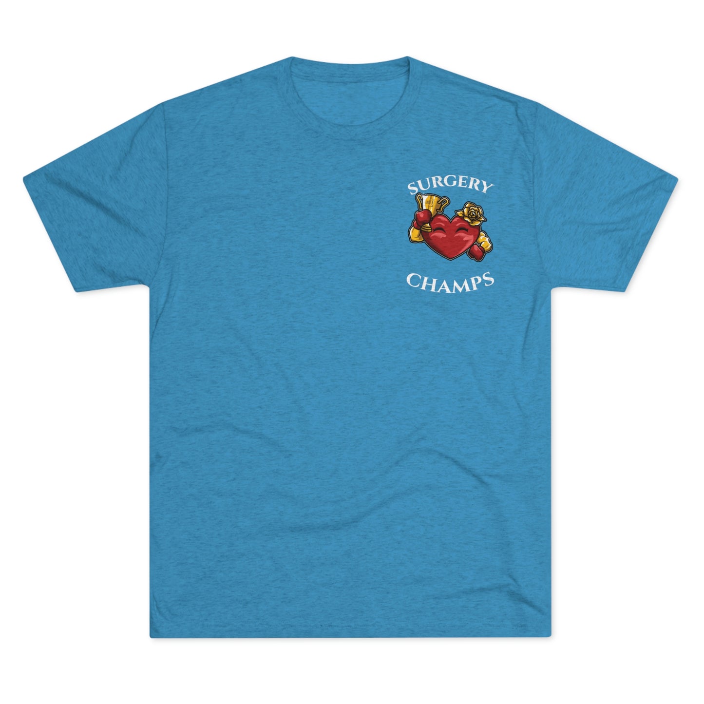 SURGERY CHAMPS (Alternate Small Logo) - PREMIUM SOFT - Unisex Tri-Blend Crew Tee (Next Level 6010)