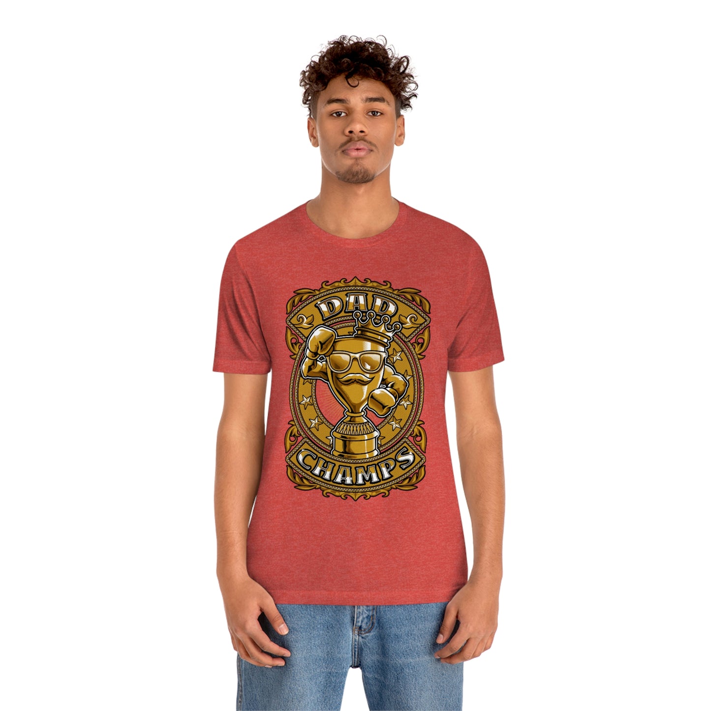 Dad Champs (Gold)! - Unisex Jersey Short Sleeve Tee (Bella+Canvas)