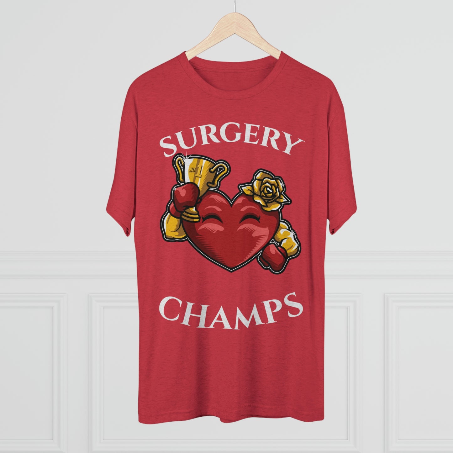 SURGERY CHAMPS (Alternate Logo) - PREMIUM SOFT - Unisex Tri-Blend Crew Tee (Next Level 6010)