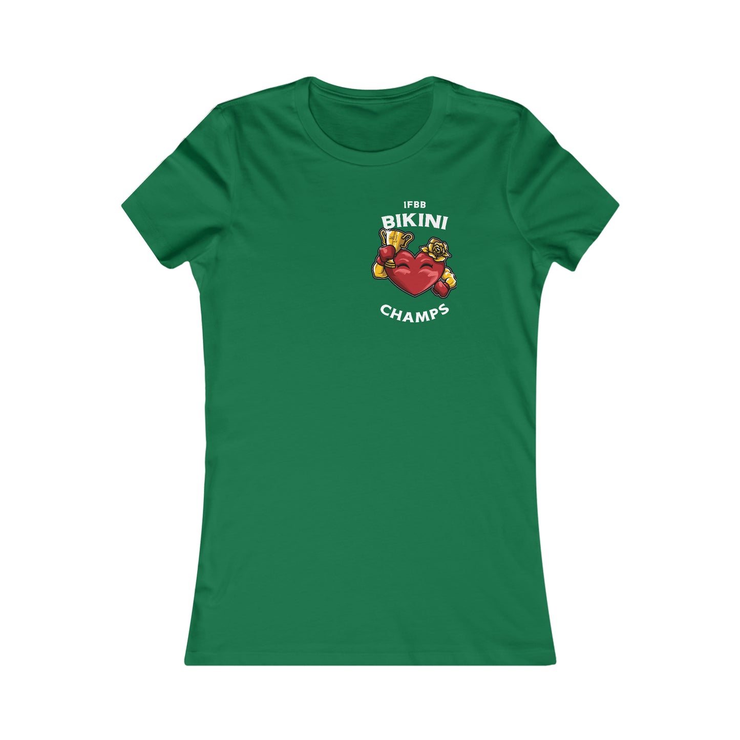IFBB BIKINI CHAMPS (Small Front Logo) - Women's Favorite Tee (Bella+Canvas)
