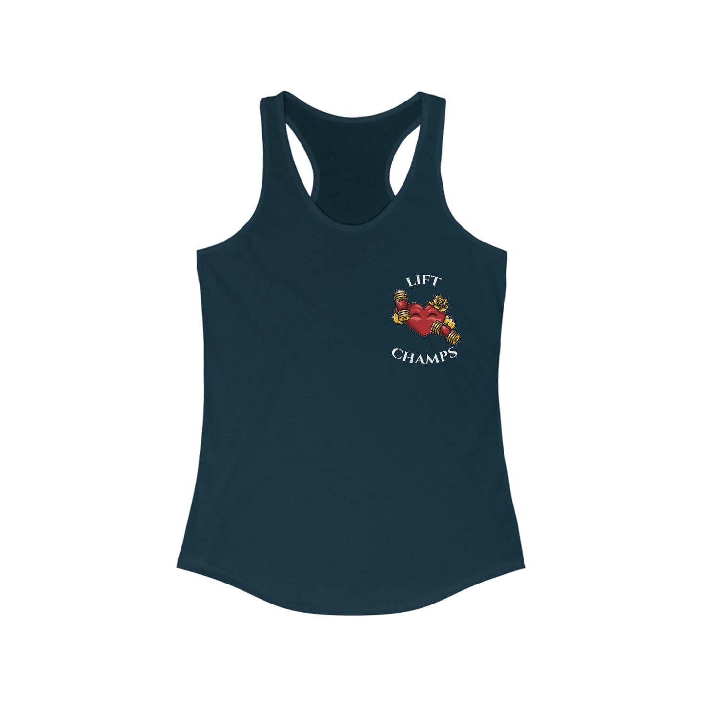 LIFT CHAMPS (Small Logo) - Women's Ideal Racerback Tank