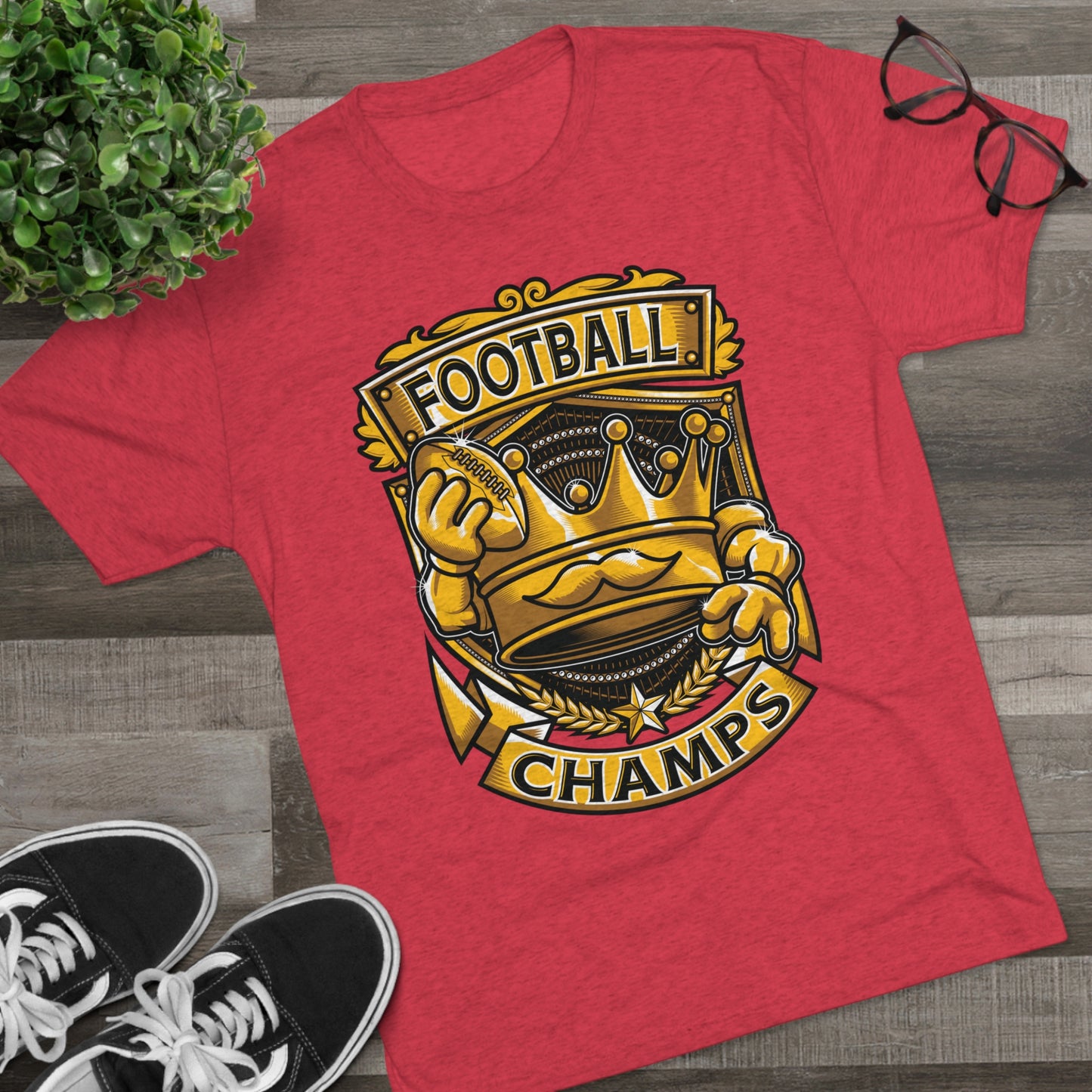 FOOTBALL CHAMPS - PREMIUM SOFT - Unisex Tri-Blend Crew Tee (Next Level 6010)