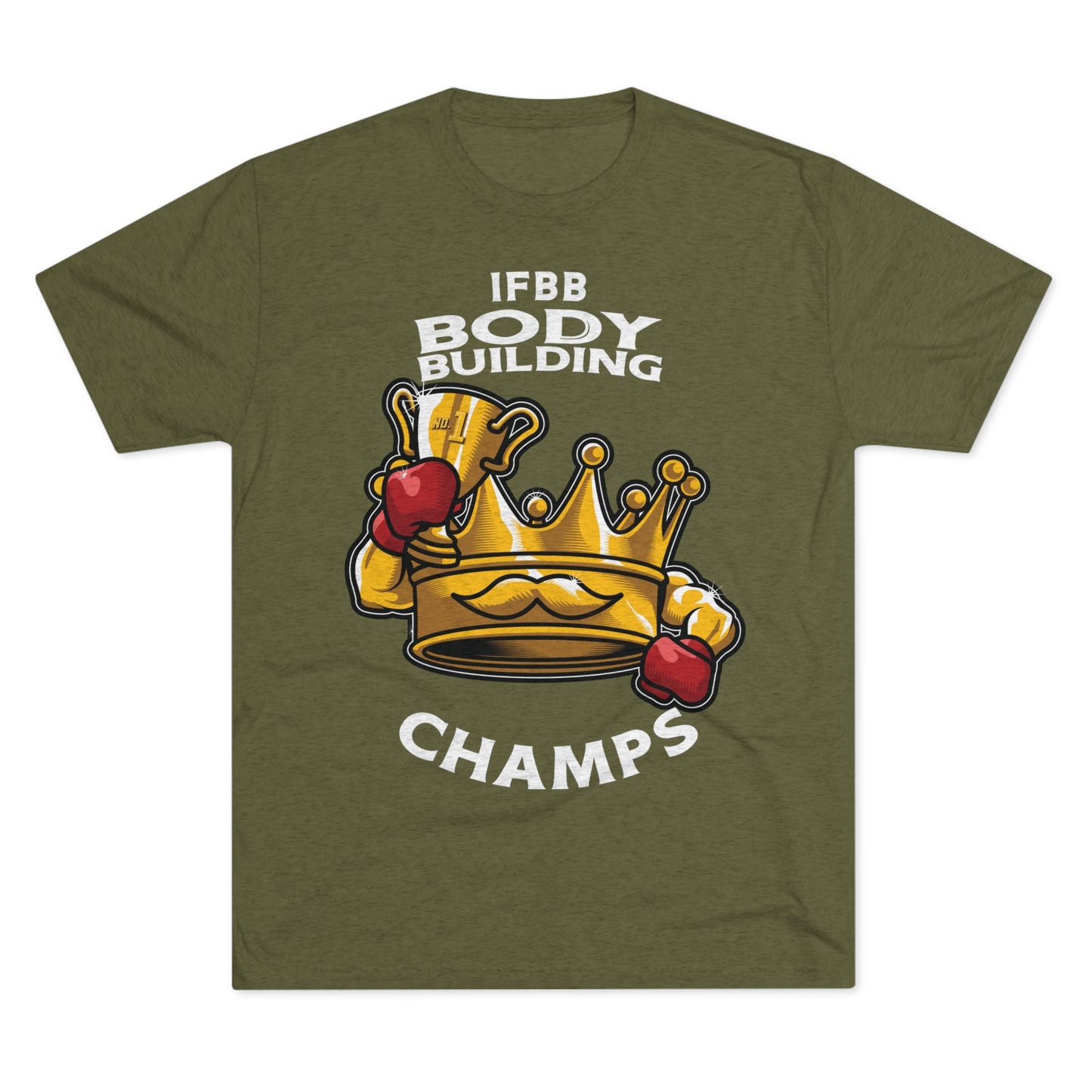 IFBB BODY BUILDING CHAMPS (v2) - PREMIUM SOFT - Unisex Tri-Blend Crew Tee (Next Level 6010)