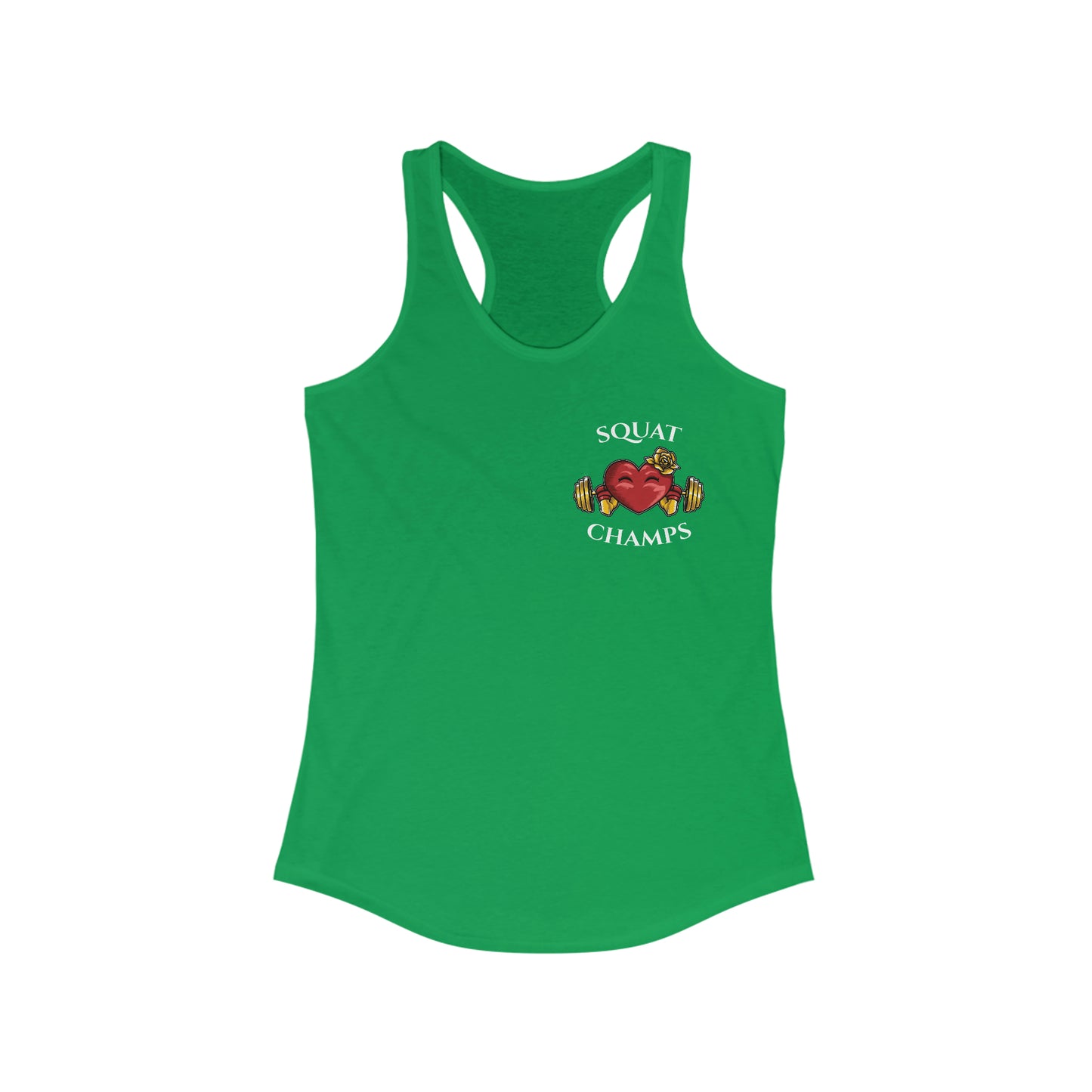 SQUAT CHAMPS (Small Logo) - Women's Ideal Racerback Tank