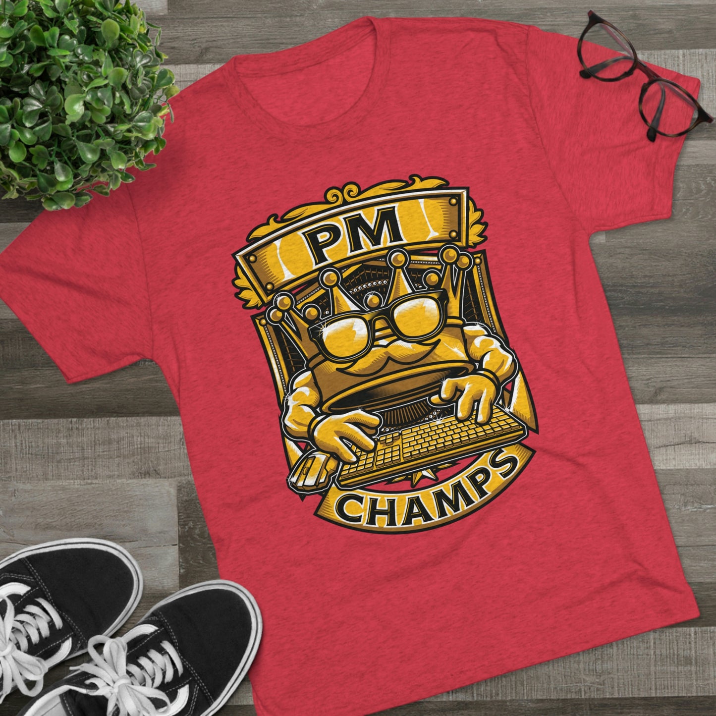 PM CHAMPS (Men) - PREMIUM SOFT - Unisex Tri-Blend Crew Tee (Next Level 6010)