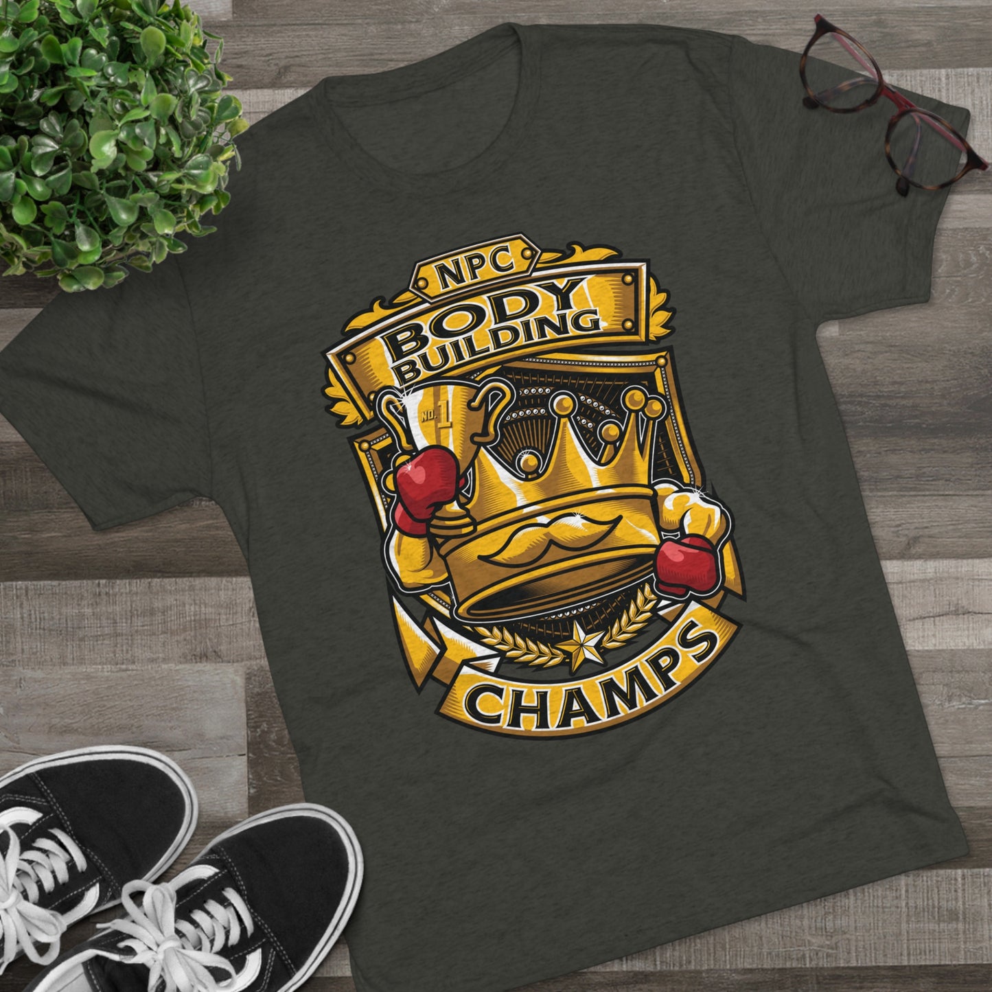 NPC BODY BUILDING CHAMPS - PREMIUM SOFT - Unisex Tri-Blend Crew Tee (Next Level 6010)