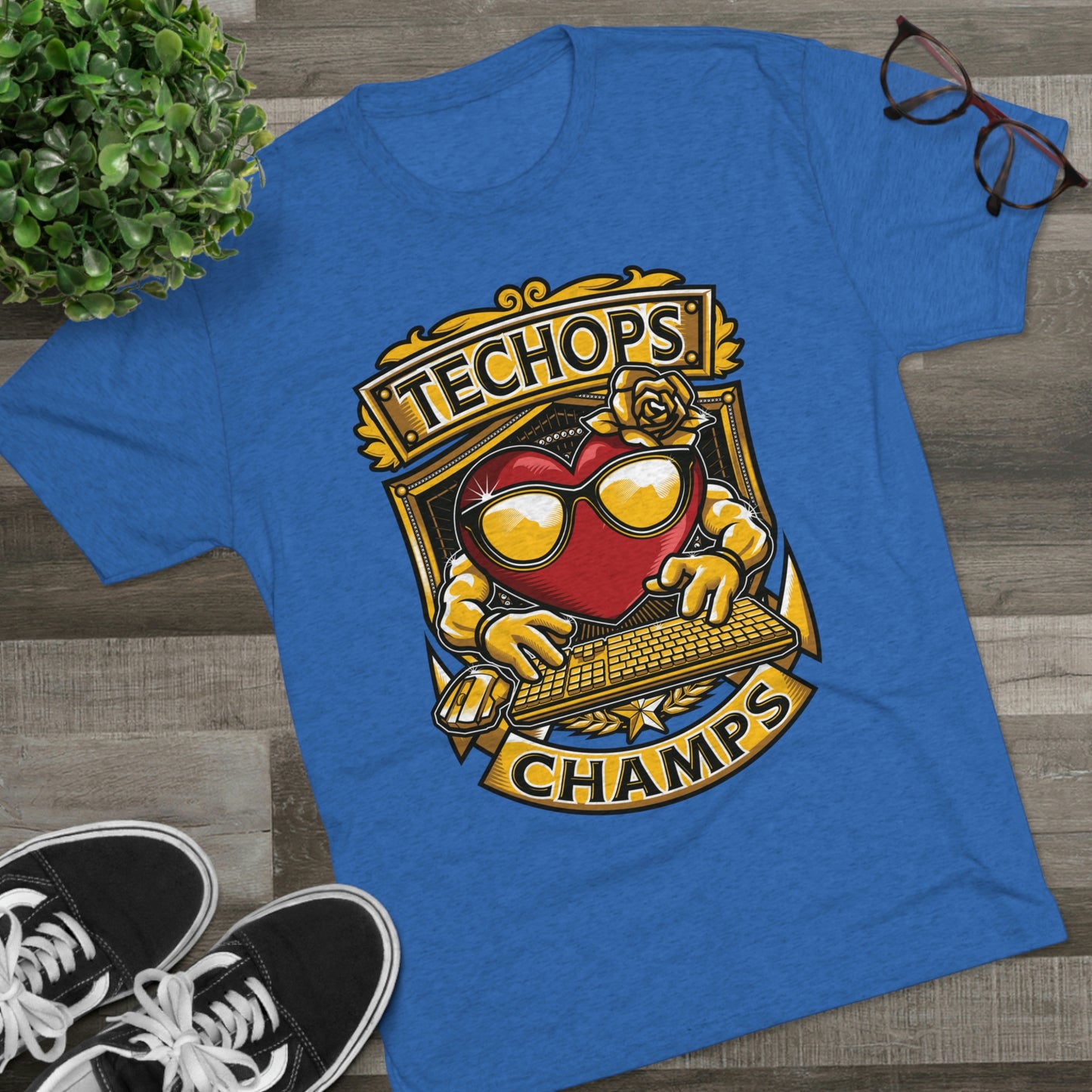 TECHOPS CHAMPS - PREMIUM SOFT - Unisex Tri-Blend Crew Tee (Next Level 6010)