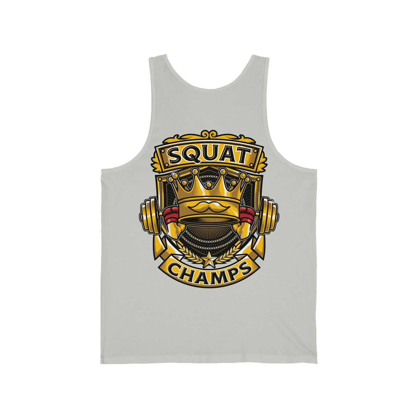 SQUAT CHAMPS (Back Design) - Unisex Jersey Tank