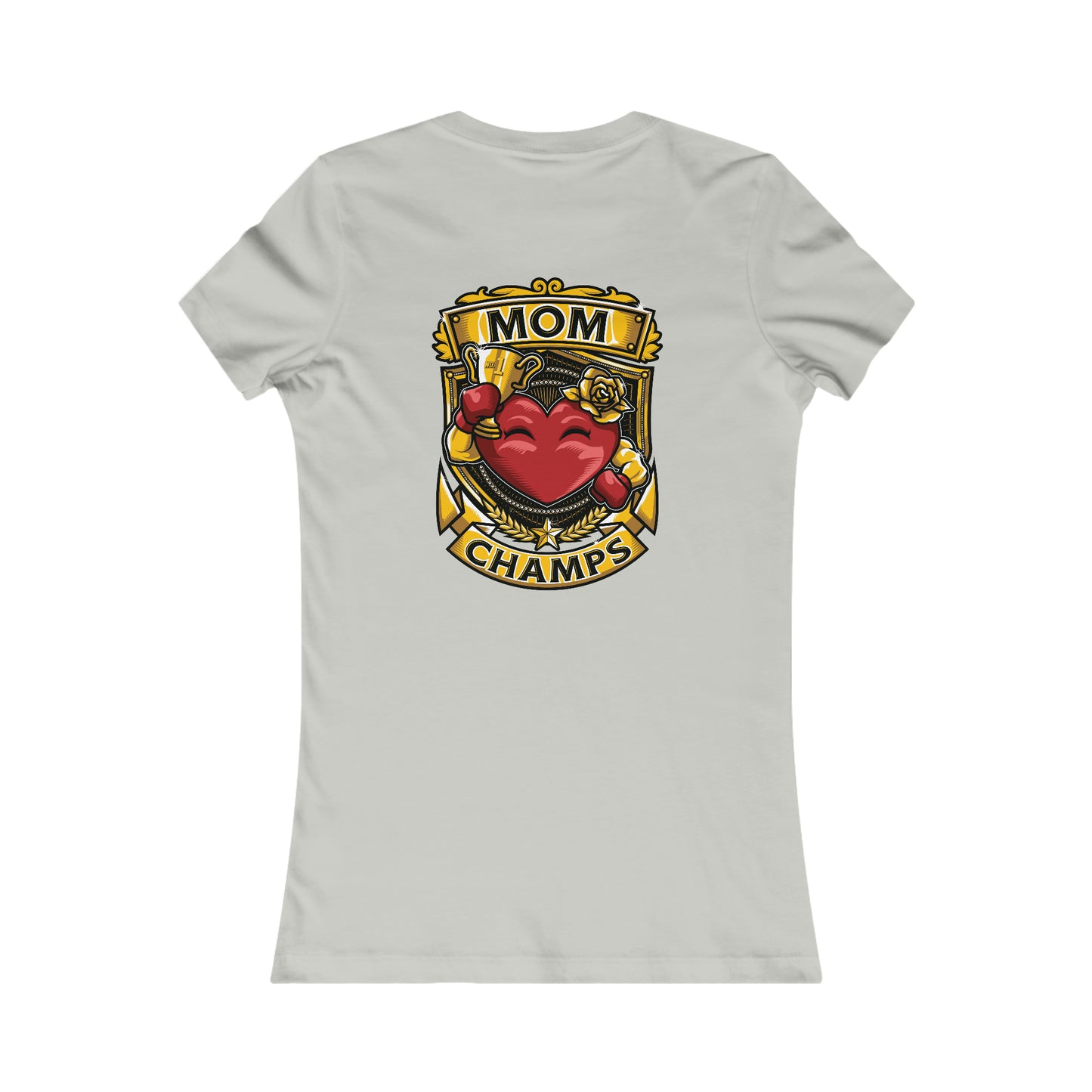 Mom Champs! (Small Front & Back Logo) - Women's Favorite Tee (Bella+Canvas)