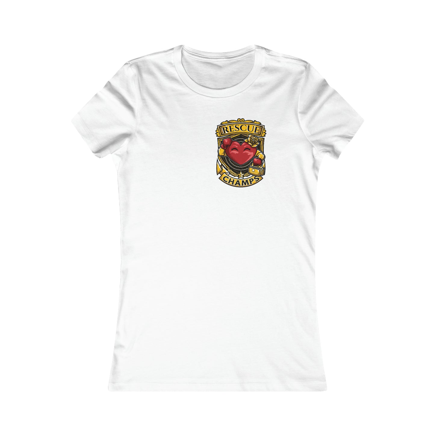 RESCUE CHAMPS! (Small Front Logo) - Women's Favorite Tee (Bella+Canvas)