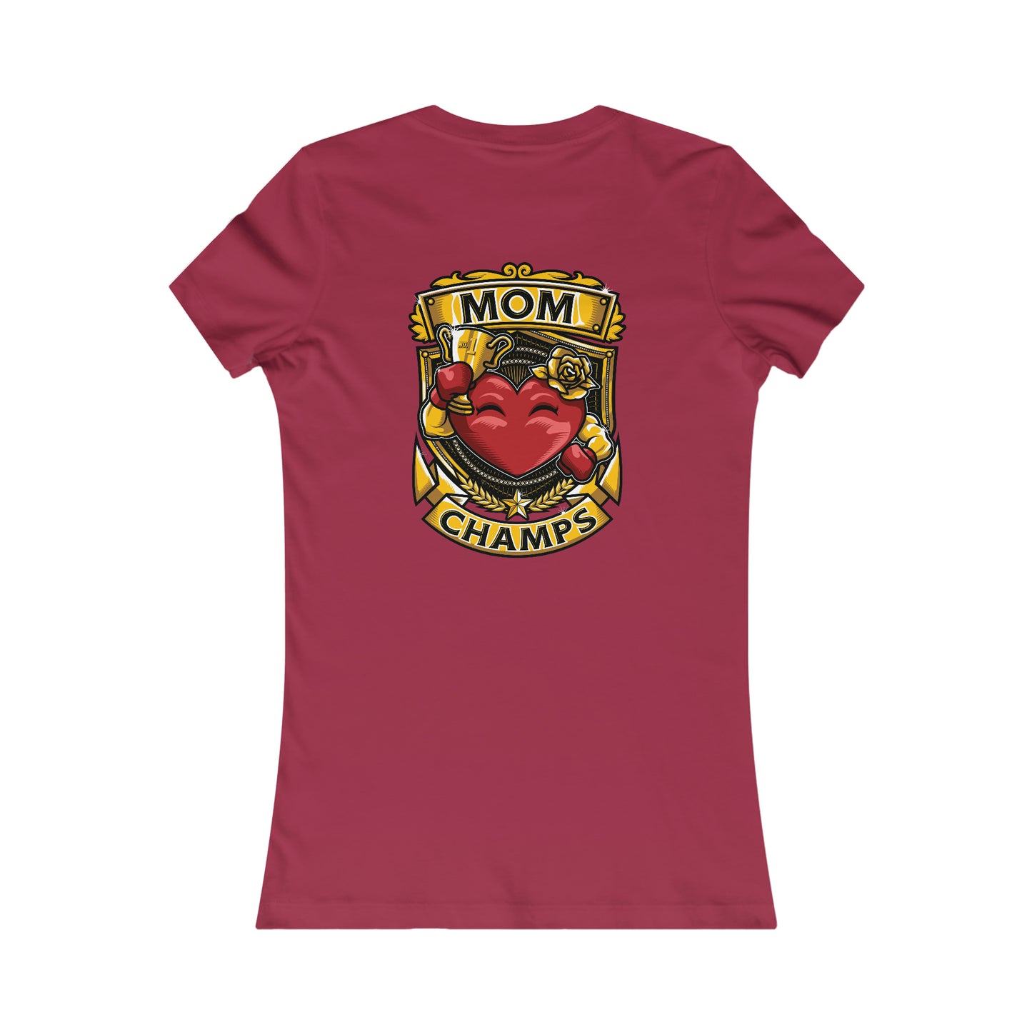 Mom Champs! (Small Front & Back Logo) - Women's Favorite Tee (Bella+Canvas)