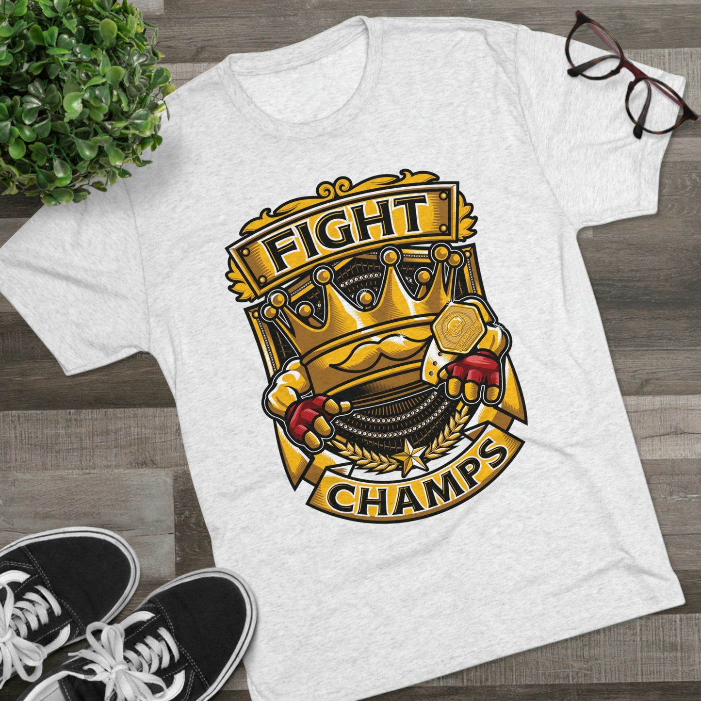 FIGHT CHAMPS - PREMIUM SOFT - Unisex Tri-Blend Crew Tee (Next Level 6010)