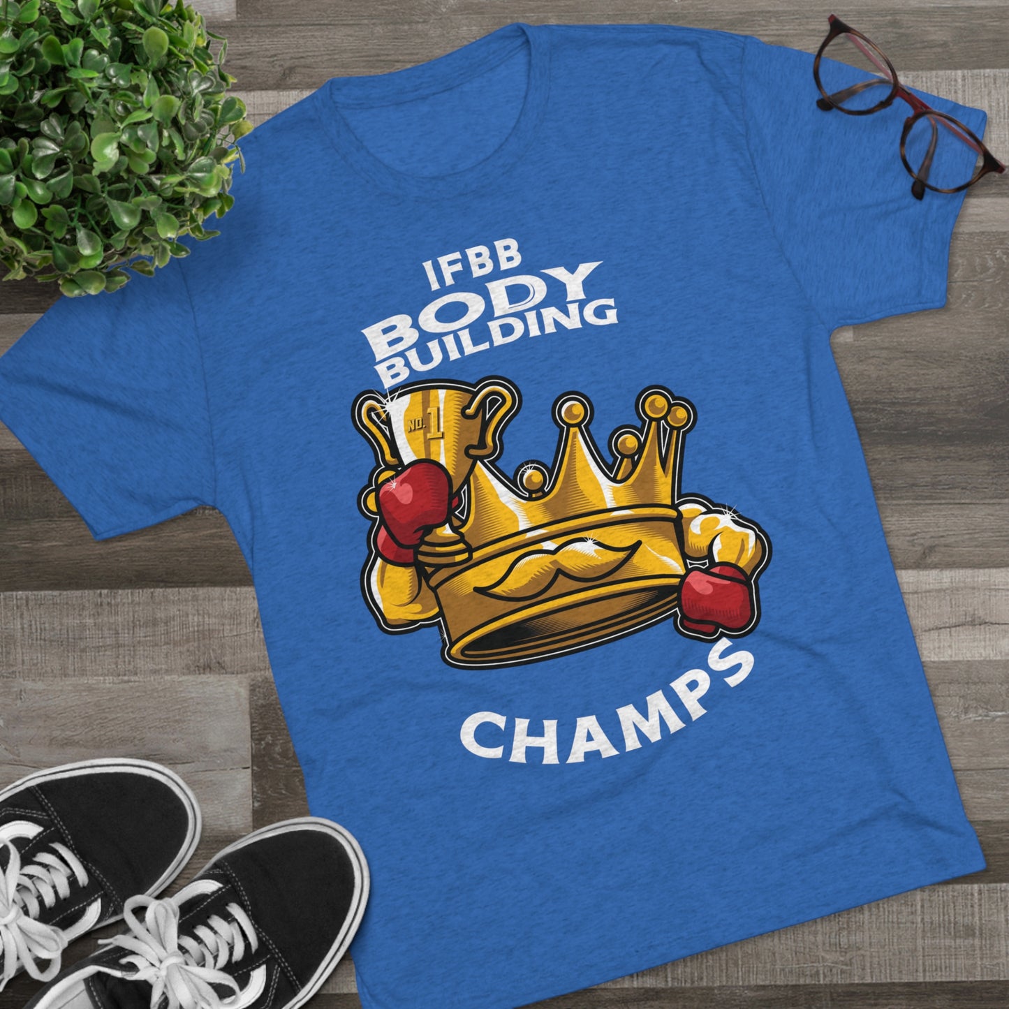 IFBB BODY BUILDING CHAMPS (v2) - PREMIUM SOFT - Unisex Tri-Blend Crew Tee (Next Level 6010)
