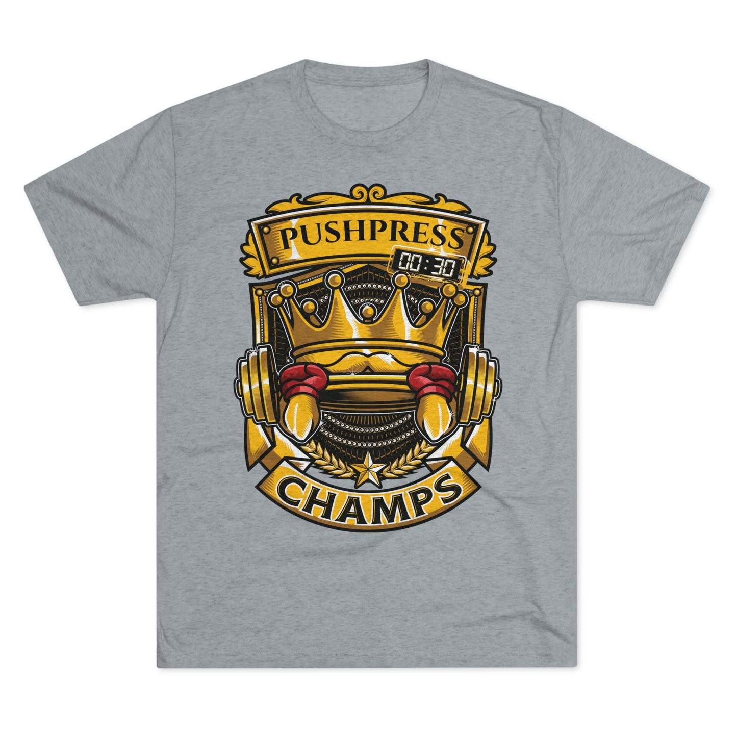 PUSHPRESS CHAMPS - PREMIUM SOFT - Unisex Tri-Blend Crew Tee (Next Level 6010)