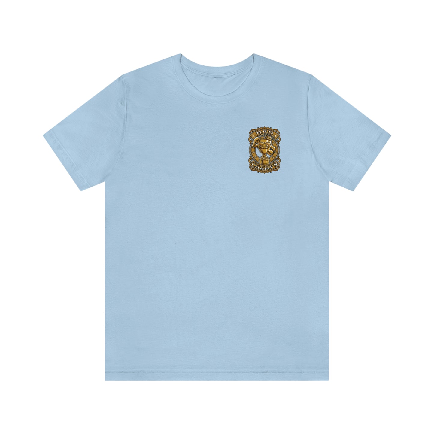 Dad Champs (Gold - Front & Back logo)! - Unisex Jersey Short Sleeve Tee (Bella+Canvas)