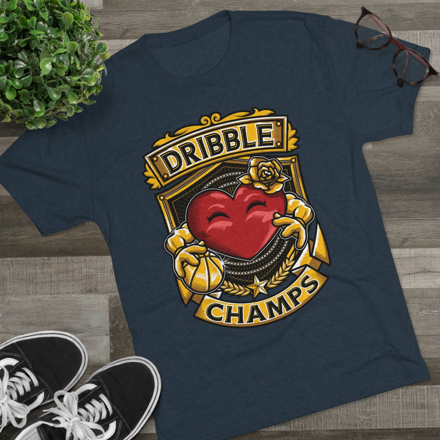 DRIBBLE CHAMPS - PREMIUM SOFT - Unisex Tri-Blend Crew Tee (Next Level 6010)