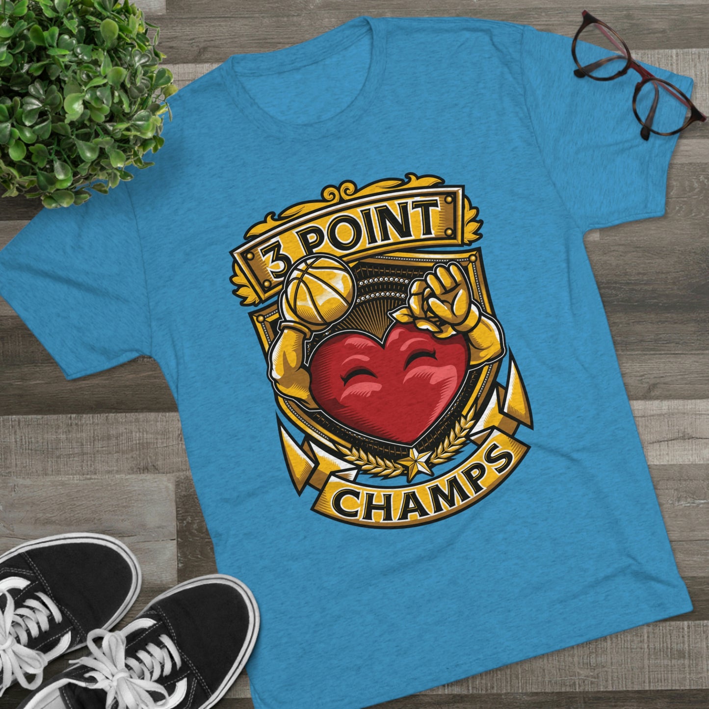 3 POINT CHAMPS - PREMIUM SOFT - Unisex Tri-Blend Crew Tee (Next Level 6010)