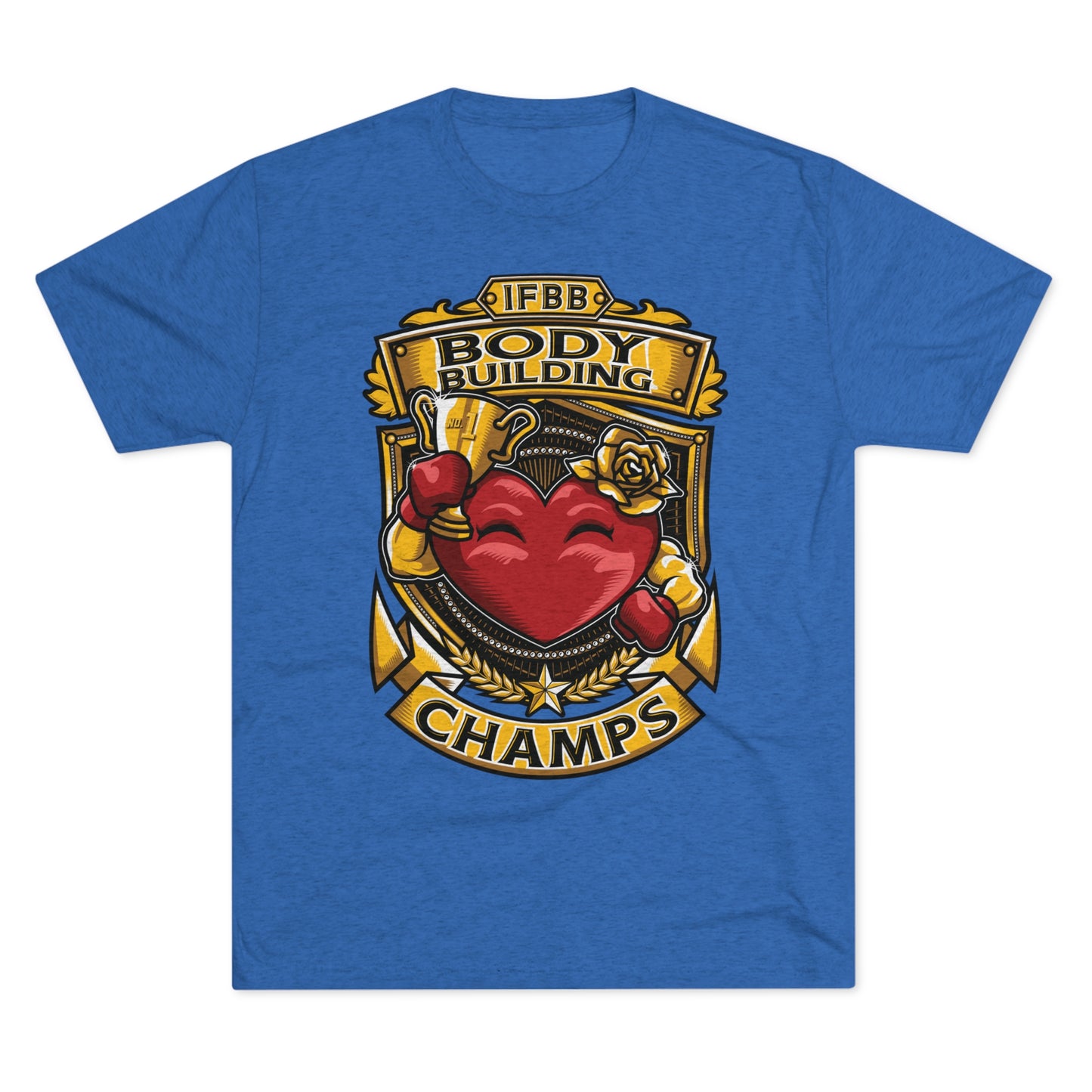 IFBB BODY BUILDING CHAMPS - PREMIUM SOFT - Unisex Tri-Blend Crew Tee (Next Level 6010)