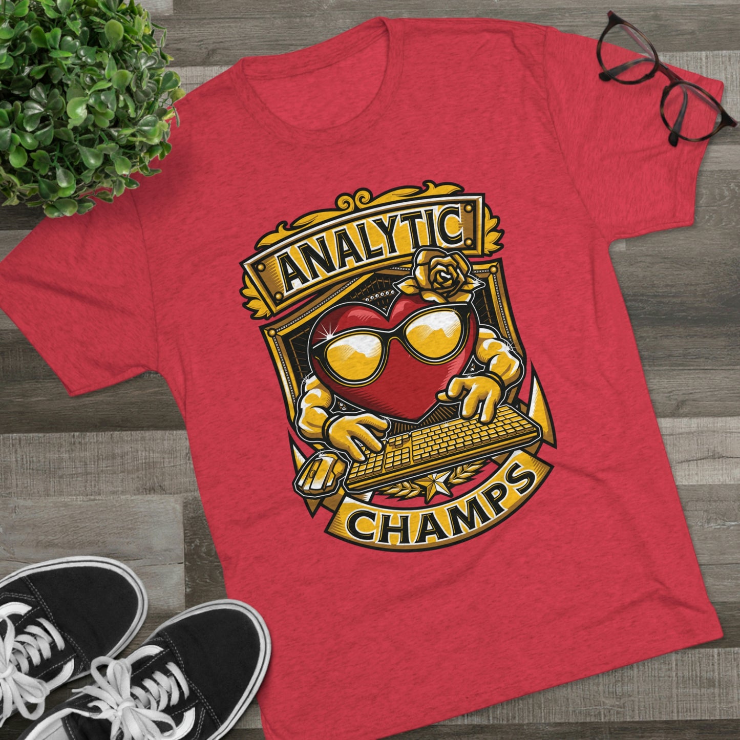 ANALYTICS CHAMPS - PREMIUM SOFT - Unisex Tri-Blend Crew Tee (Next Level 6010)