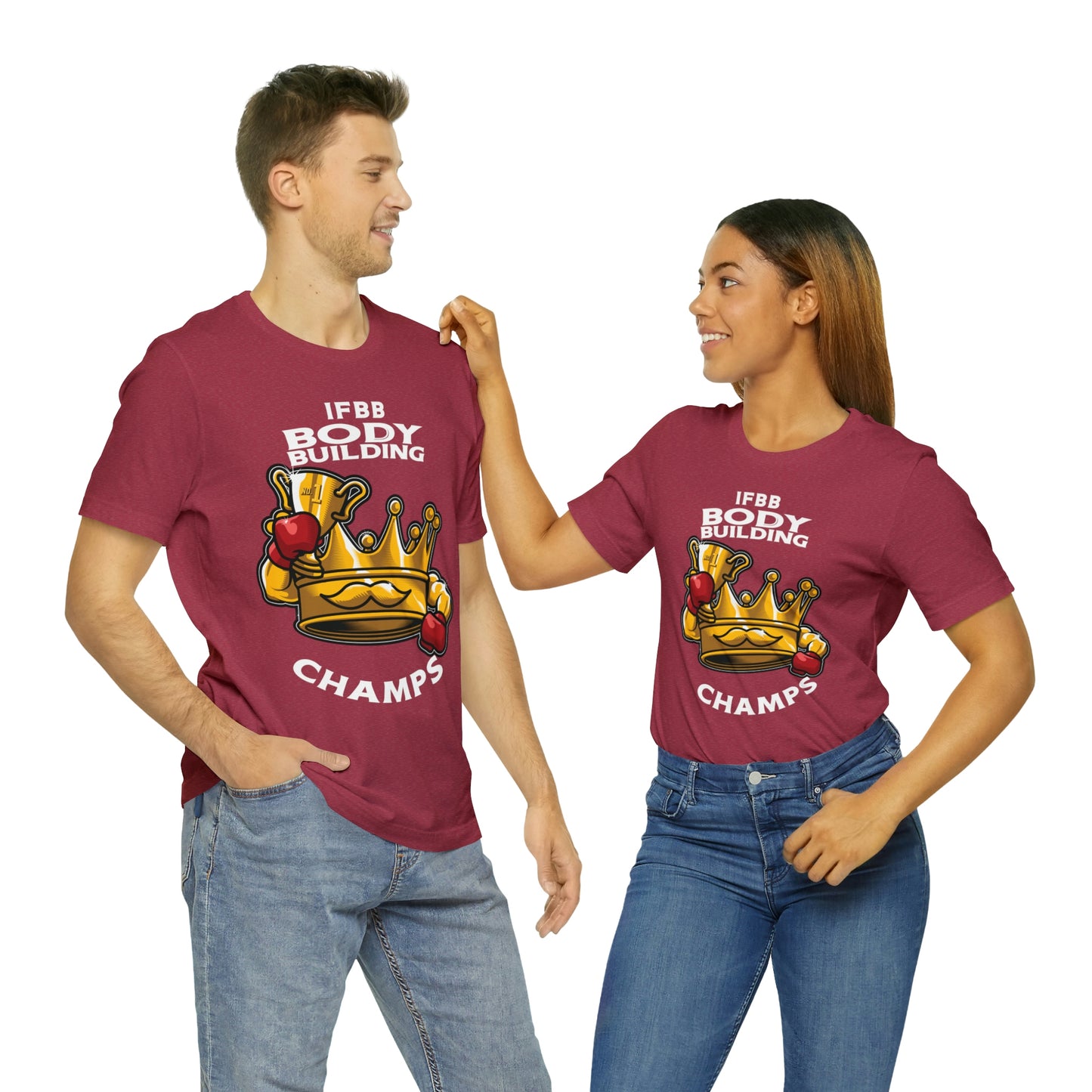 IFBB BODY BUILDING CHAMPS (v2) - Unisex Jersey Short Sleeve Tee (Bella+Canvas)