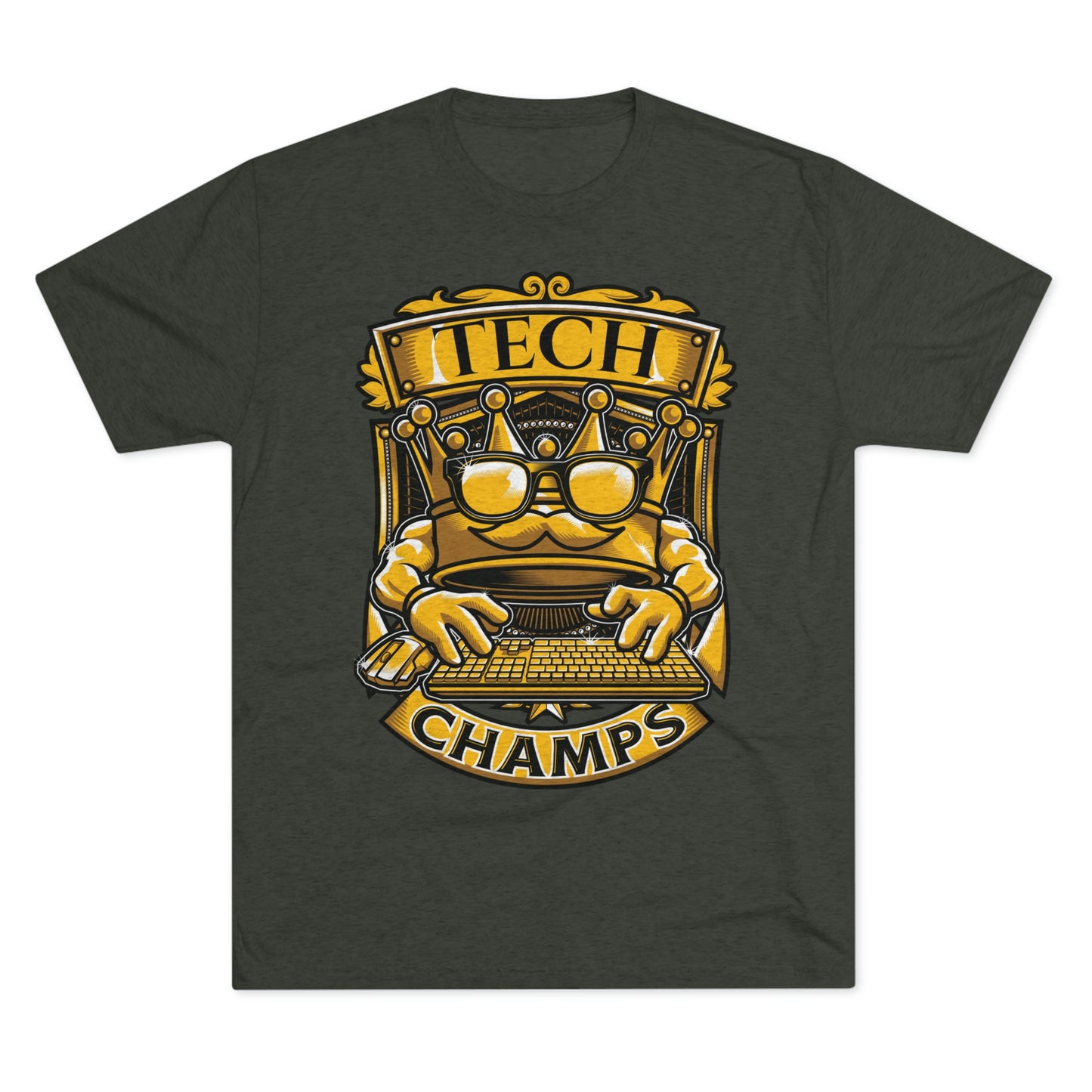 TECH CHAMPS (Men) - PREMIUM SOFT - Unisex Tri-Blend Crew Tee (Next Level 6010)