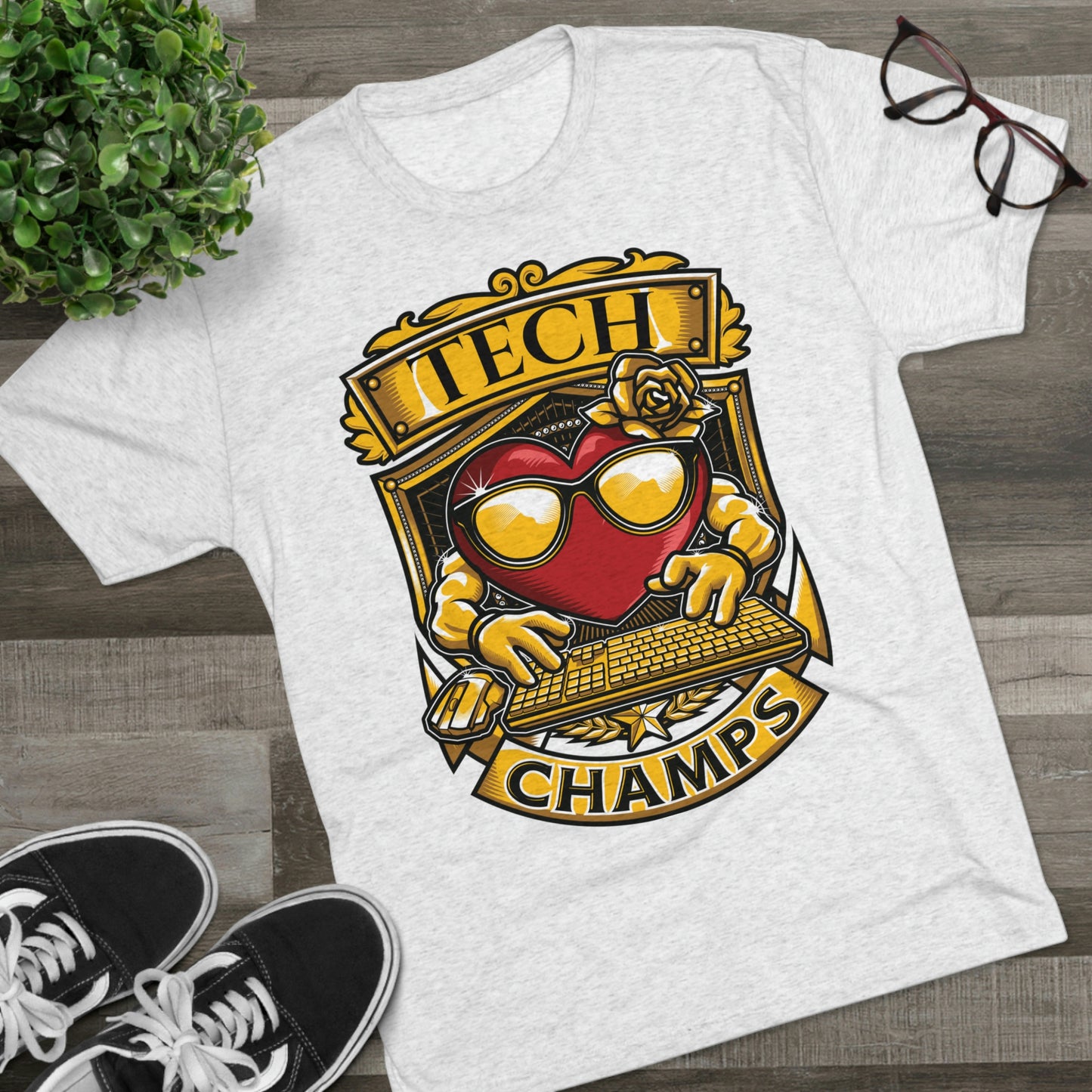 TECH CHAMPS - PREMIUM SOFT - Unisex Tri-Blend Crew Tee (Next Level 6010)