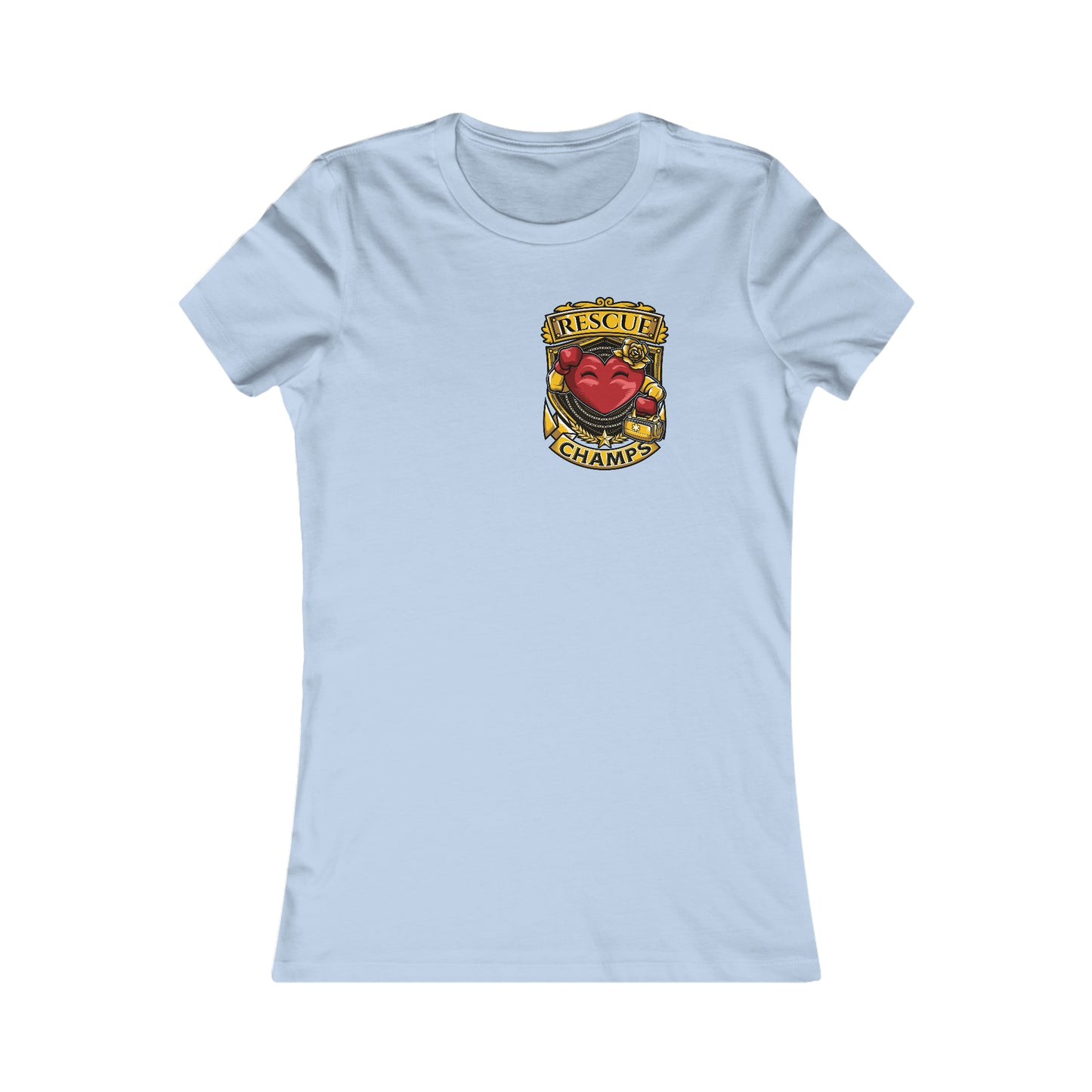 RESCUE CHAMPS! (Small Front Logo) - Women's Favorite Tee (Bella+Canvas)