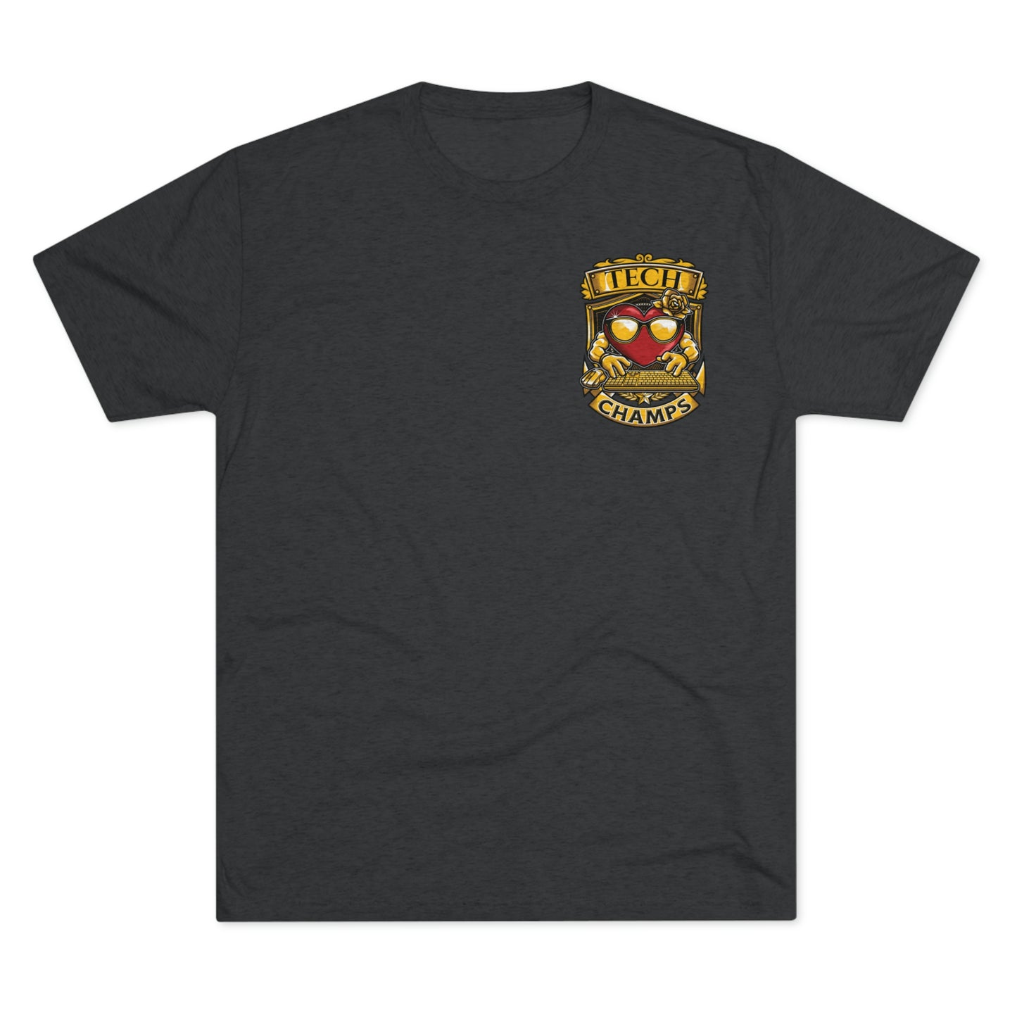 TECH CHAMPS (Small Logo) - PREMIUM SOFT - Unisex Tri-Blend Crew Tee (Next Level 6010)