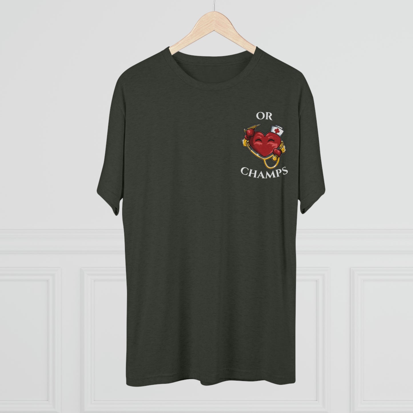OR CHAMPS (Small Logo) - PREMIUM SOFT - Unisex Tri-Blend Crew Tee (Next Level 6010)