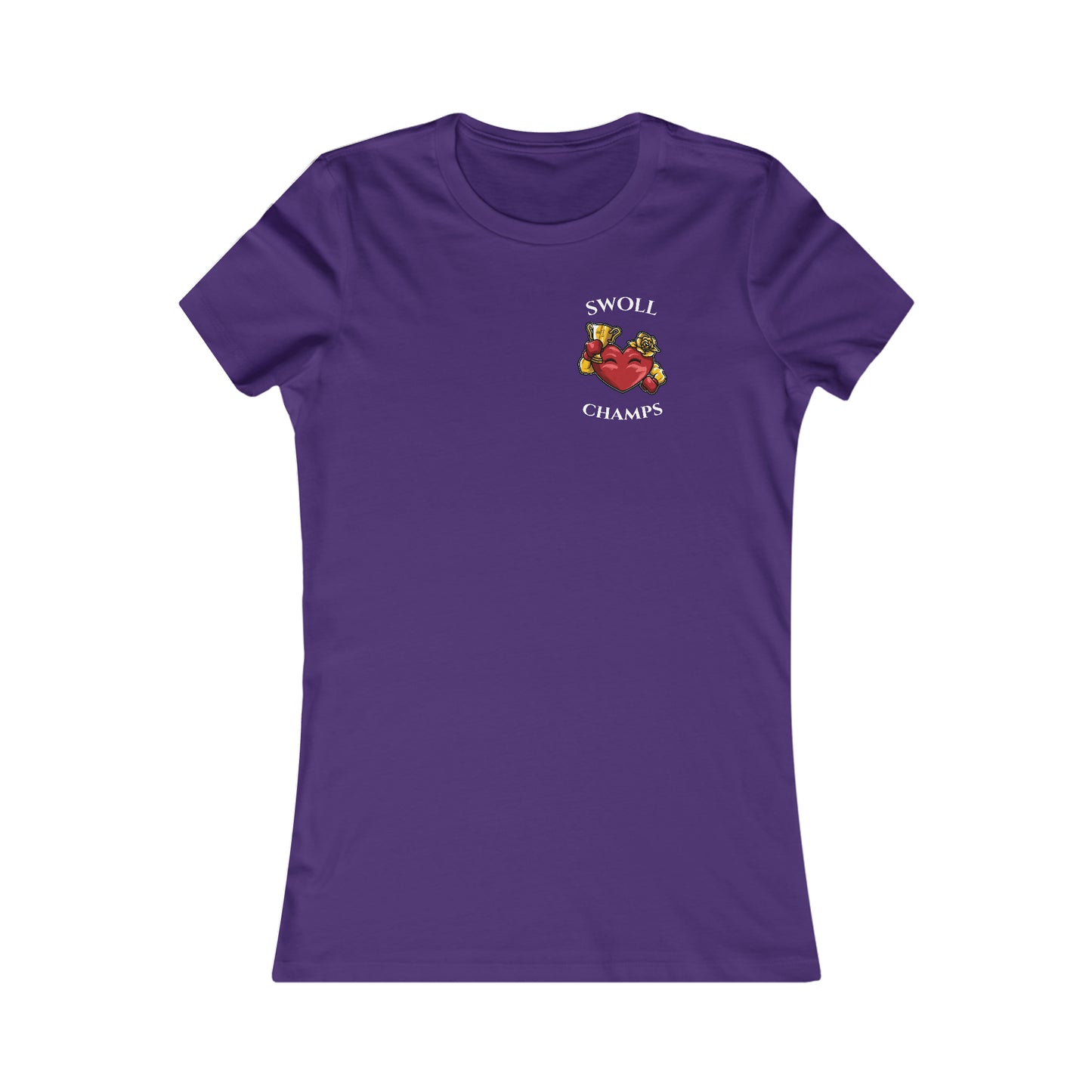 SWOLL CHAMPS! (Small Front Logo) - Women's Favorite Tee (Bella+Canvas)