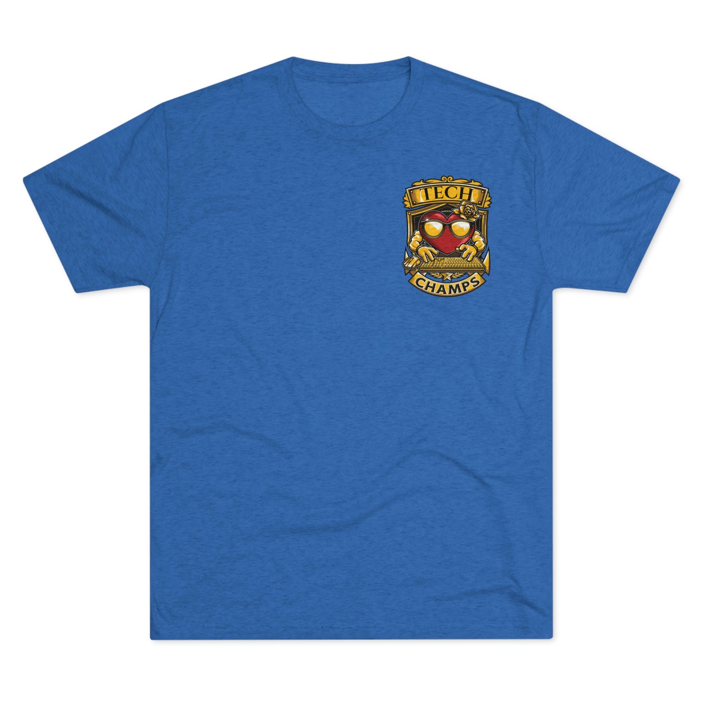 TECH CHAMPS (Small Logo) - PREMIUM SOFT - Unisex Tri-Blend Crew Tee (Next Level 6010)