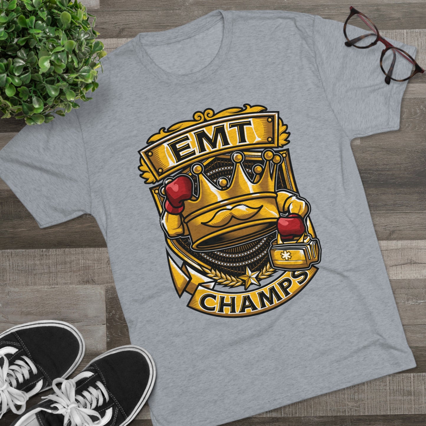 EMT CHAMPS - PREMIUM SOFT - Unisex Tri-Blend Crew Tee (Next Level 6010)