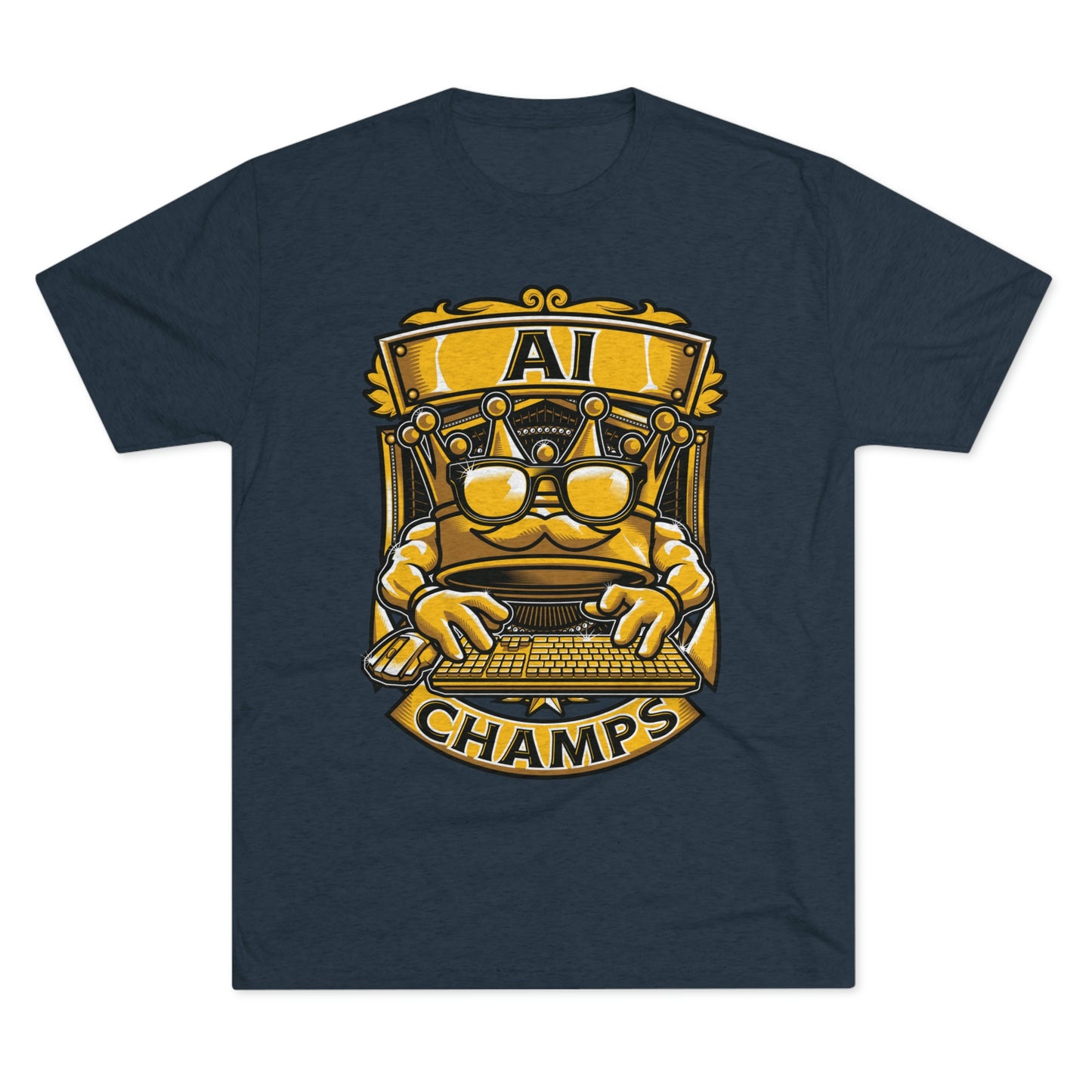 AI CHAMPS (Men) - PREMIUM SOFT - Unisex Tri-Blend Crew Tee (Next Level 6010)