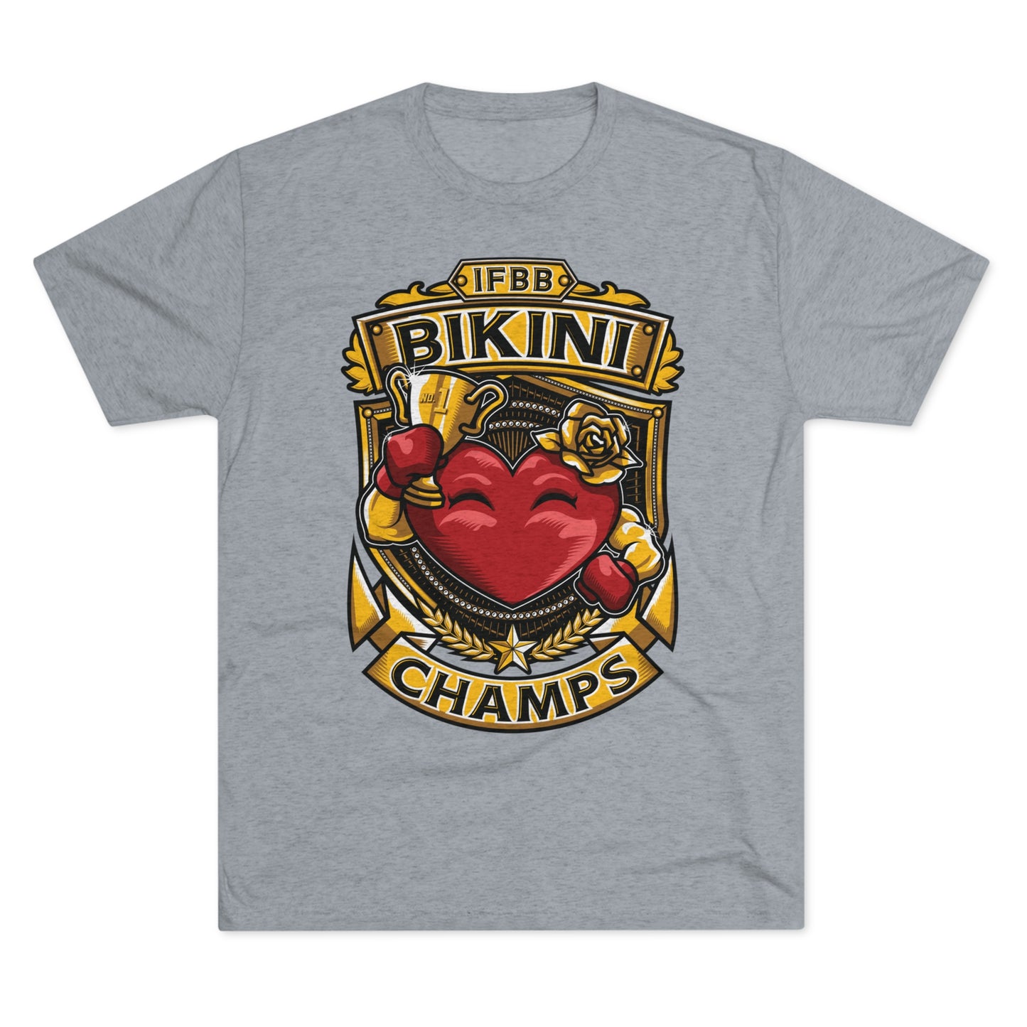 IFBB BIKINI CHAMPS - PREMIUM SOFT - Unisex Tri-Blend Crew Tee (Next Level 6010)