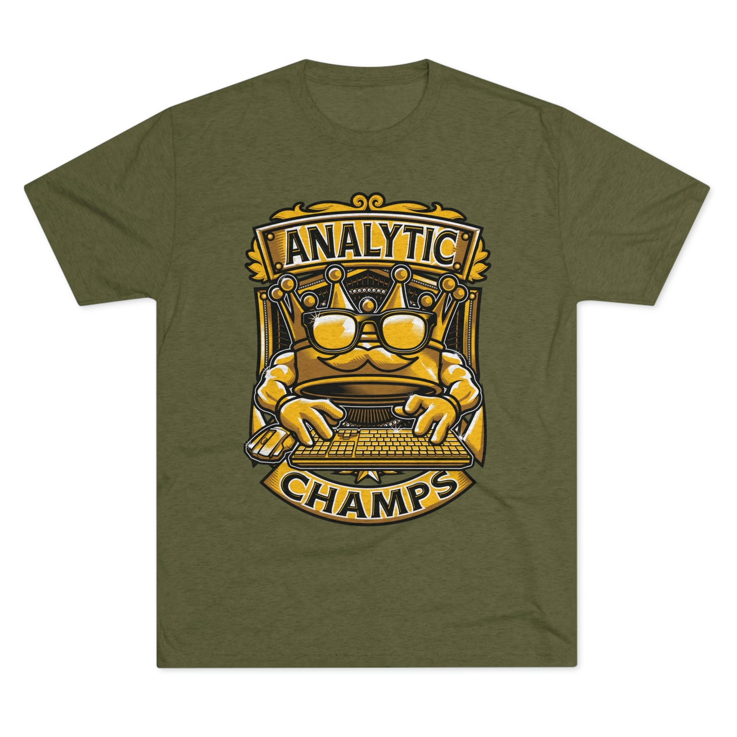 ANALYTICS CHAMPS (Men) - PREMIUM SOFT - Unisex Tri-Blend Crew Tee (Next Level 6010)