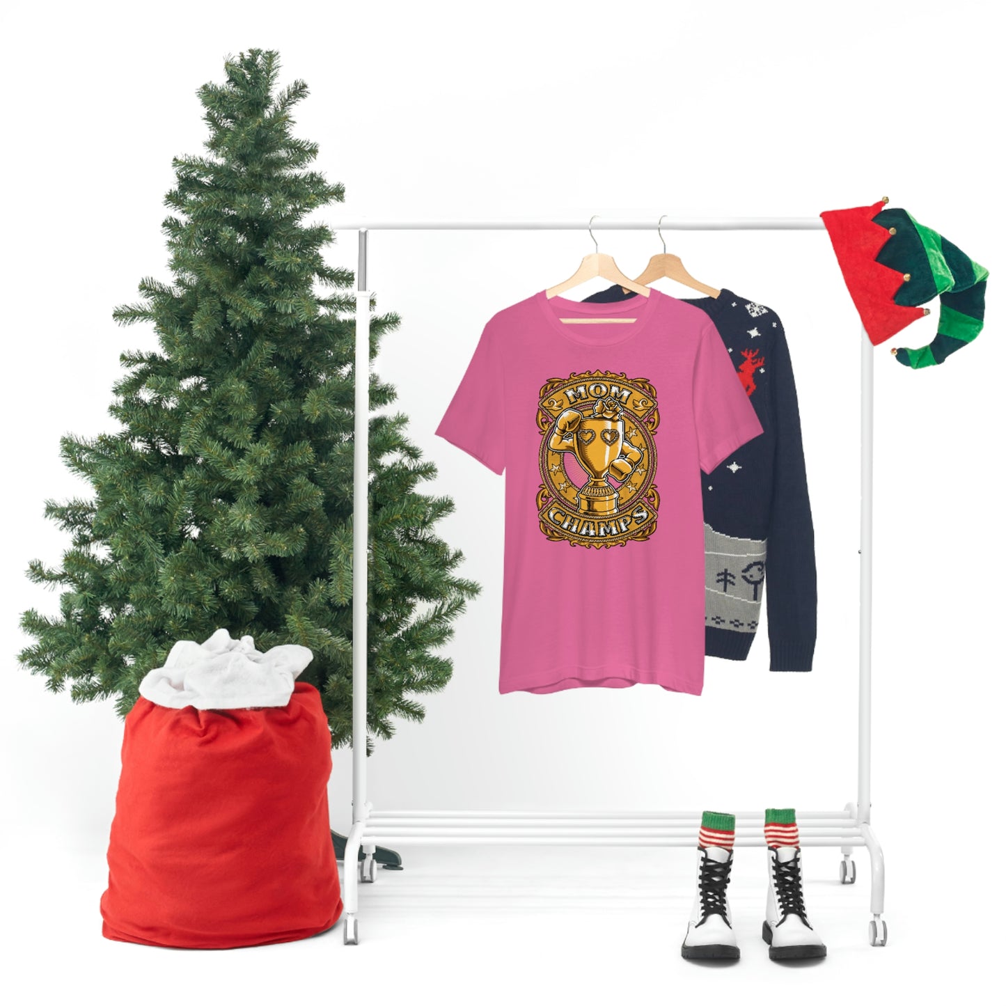 Mom Champs (Gold)! Unisex Jersey Short Sleeve Tee (Bella+Canvas)