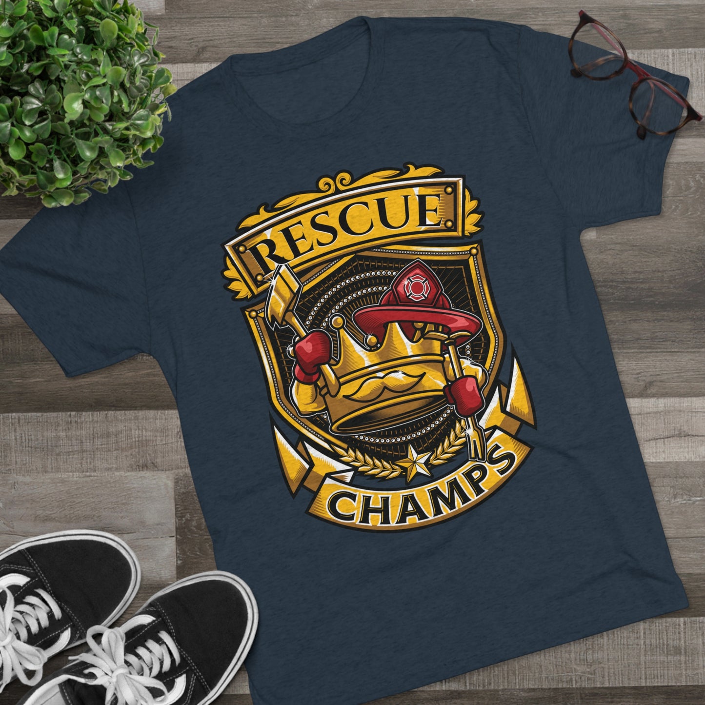 RESCUE CHAMPS - PREMIUM SOFT - Unisex Tri-Blend Crew Tee (Next Level 6010)