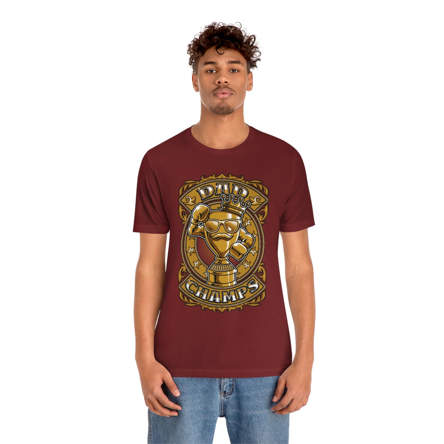 Dad Champs (Gold)! - Unisex Jersey Short Sleeve Tee (Bella+Canvas)