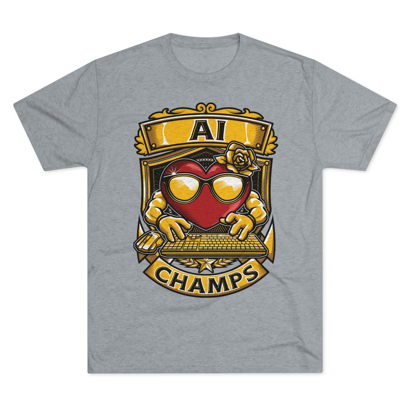 AI CHAMPS - PREMIUM SOFT - Unisex Tri-Blend Crew Tee (Next Level 6010)
