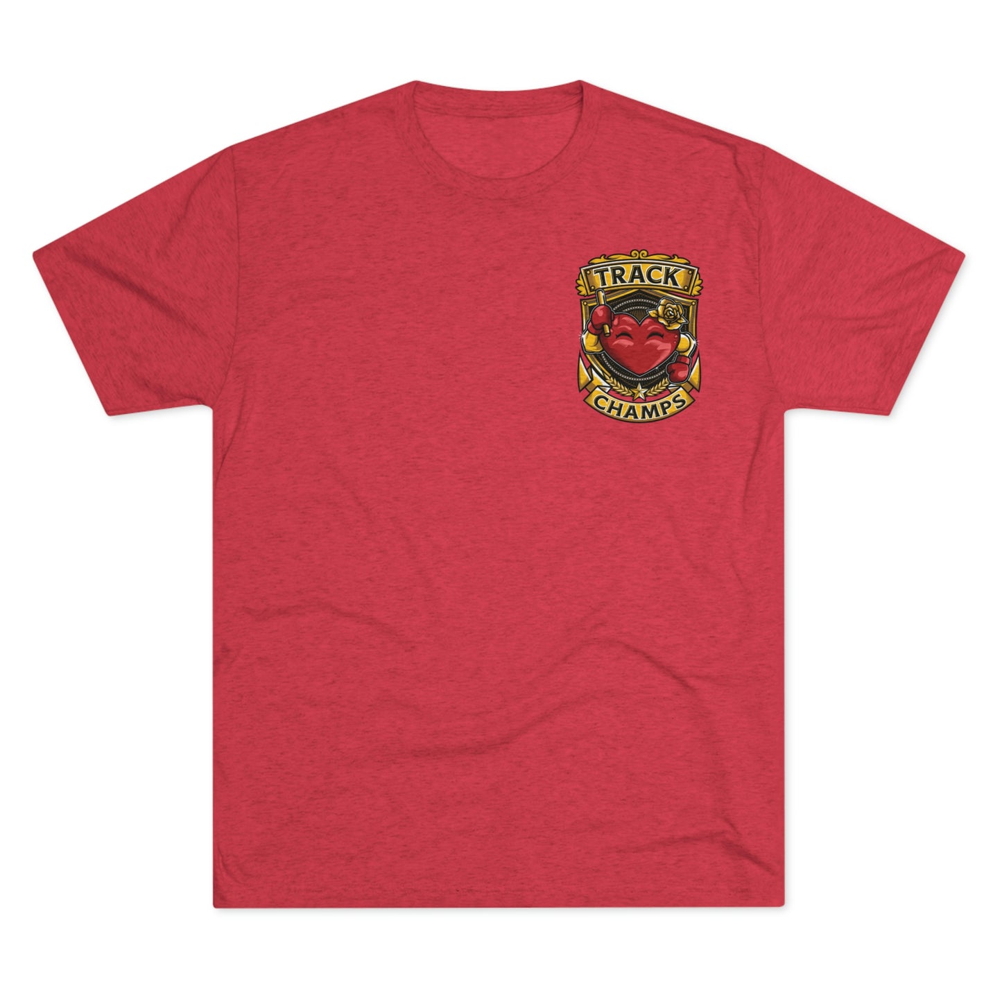TRACK CHAMPS (Small Logo) - PREMIUM SOFT - Unisex Tri-Blend Crew Tee (Next Level 6010)