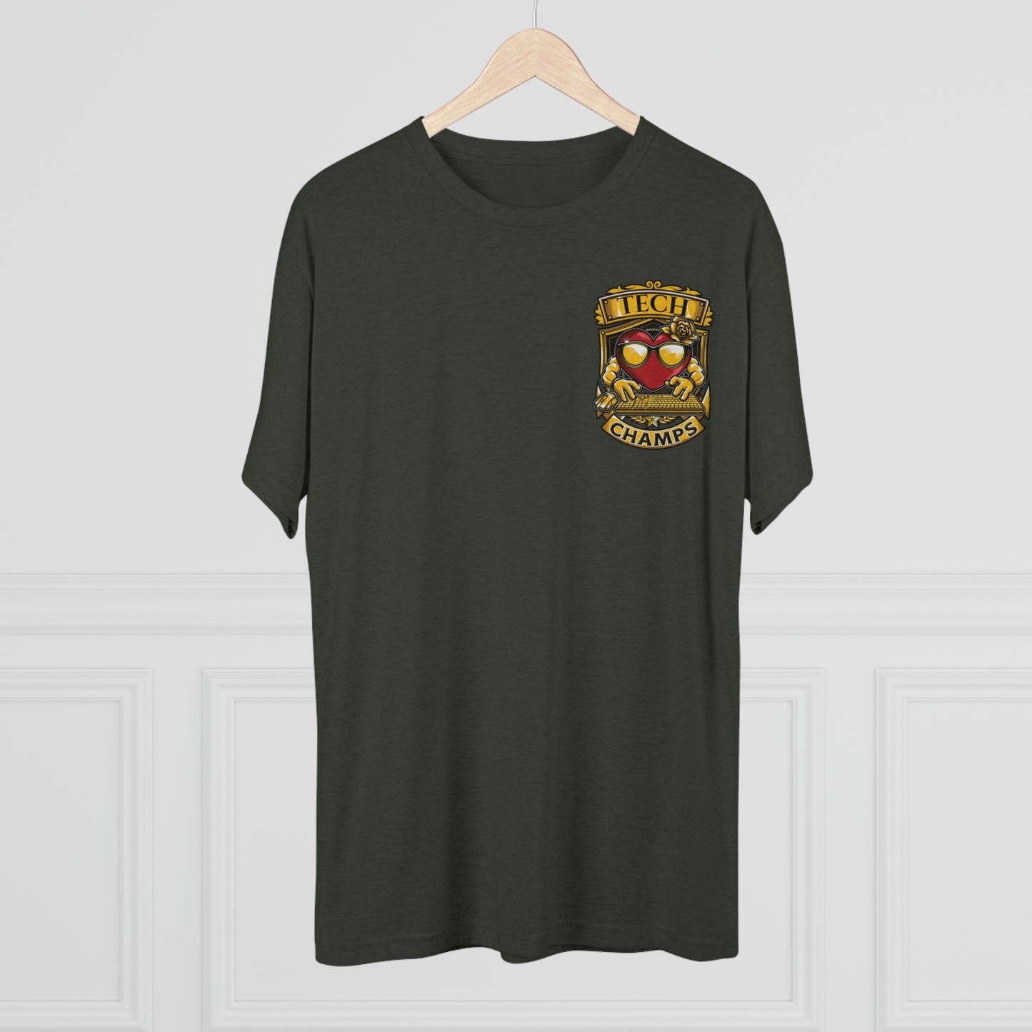 TECH CHAMPS (Small Logo) - PREMIUM SOFT - Unisex Tri-Blend Crew Tee (Next Level 6010)
