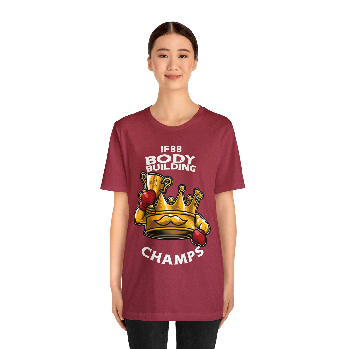 IFBB BODY BUILDING CHAMPS (v2) - Unisex Jersey Short Sleeve Tee (Bella+Canvas)