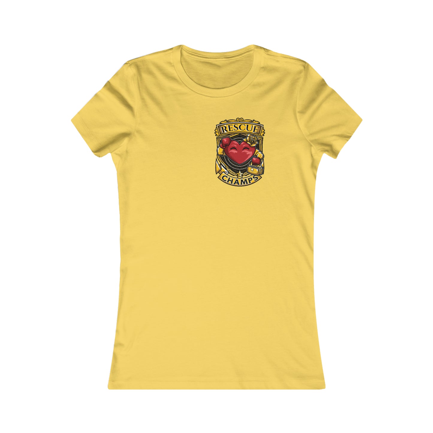 RESCUE CHAMPS! (Small Front Logo) - Women's Favorite Tee (Bella+Canvas)